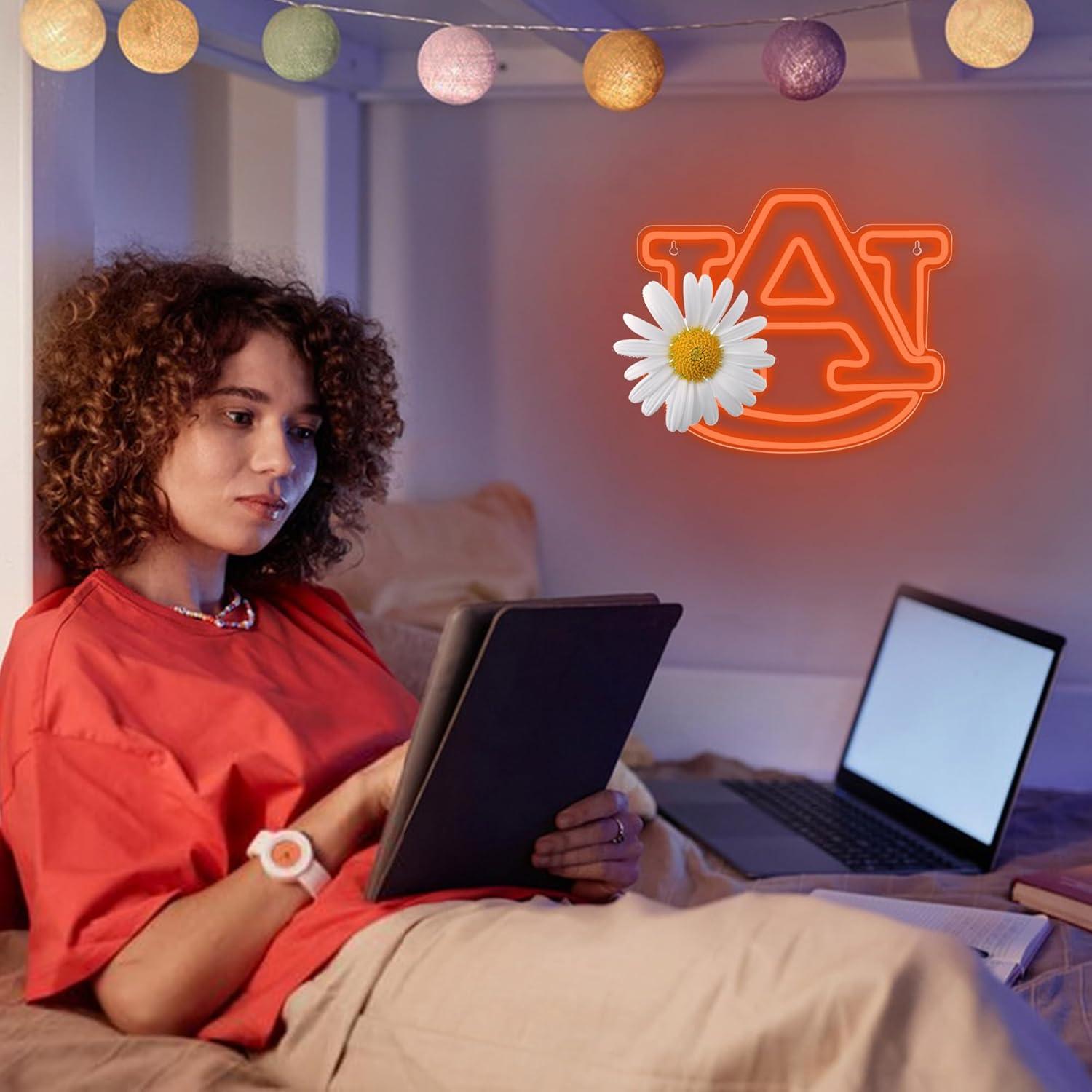 Letrero de Neón Universitario LED FTMGGDG 35.1x30 cm Naranja