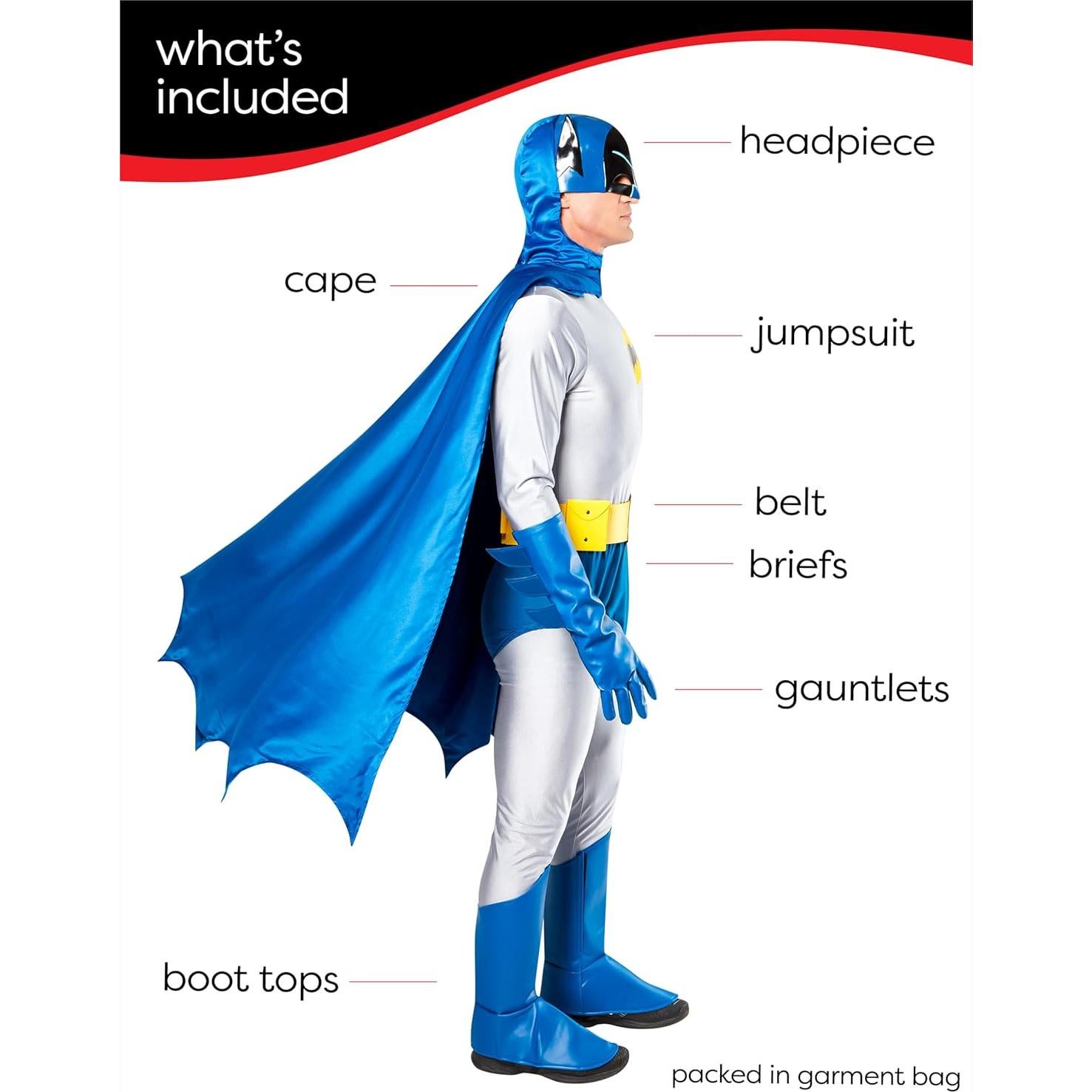 Disfraz Rubie's Batman Clásico 1966 X-Large Multicolor