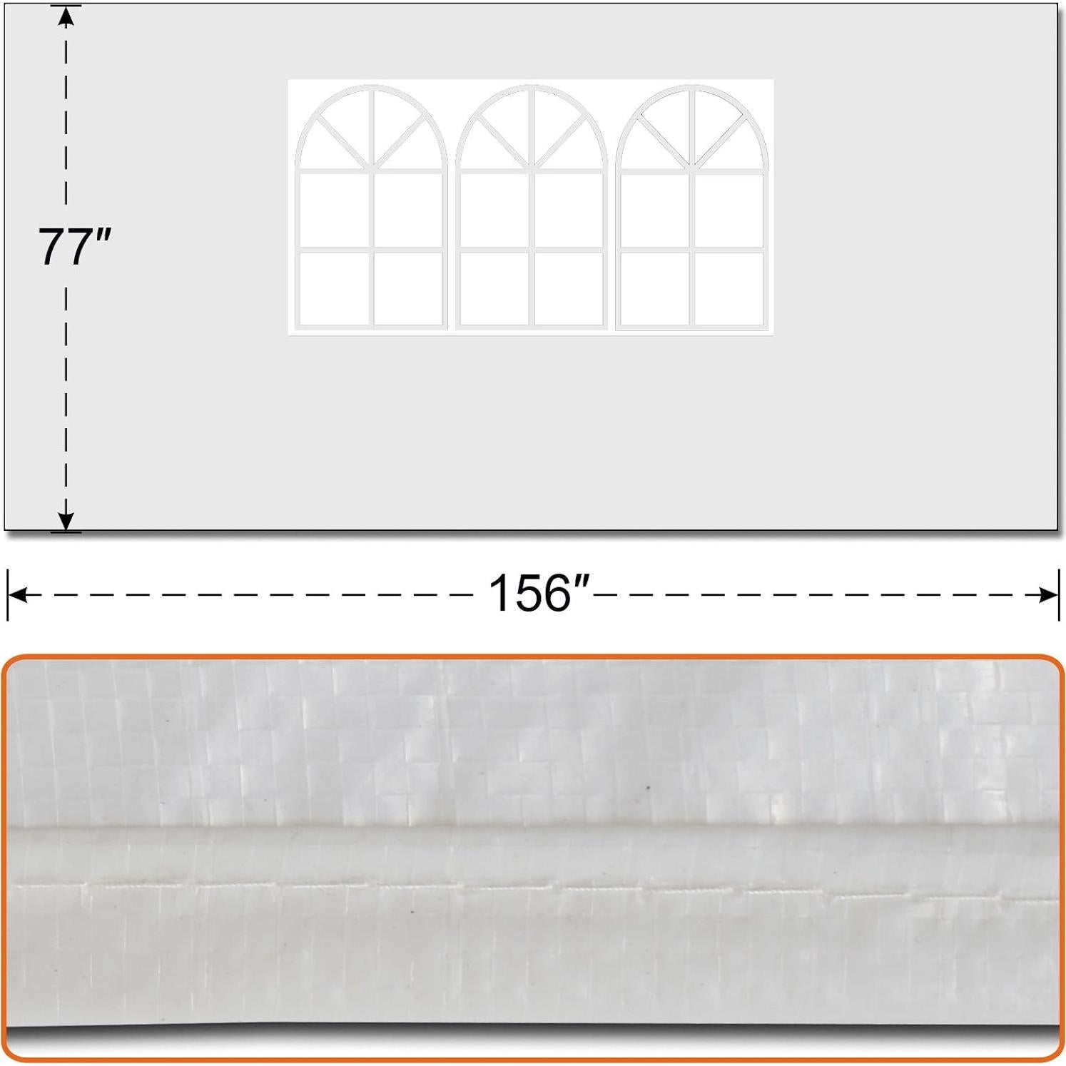 Panel Lateral para Gazebo Strong Camel 3.96x1.95m Blanco