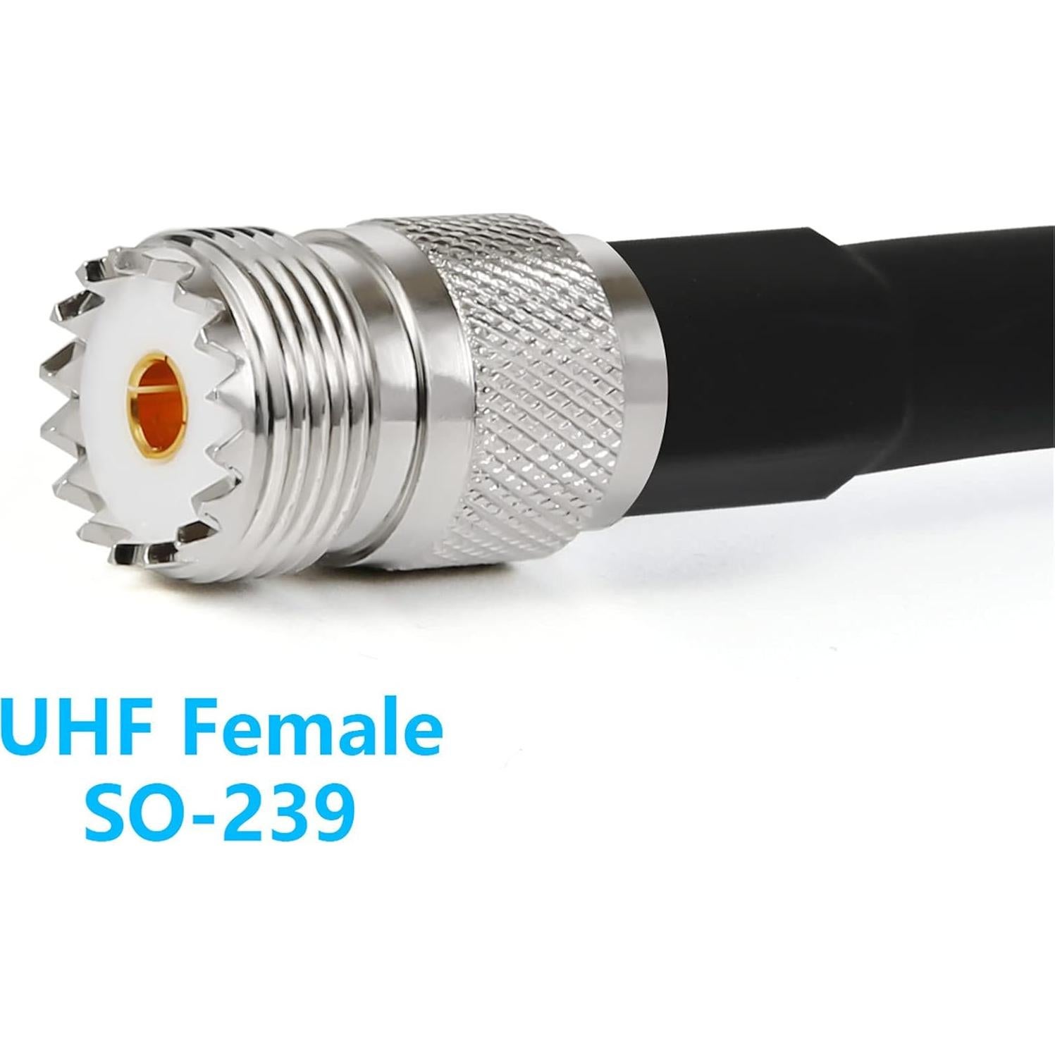 Cable Coaxial WIZACE PL259 a SO239 30.48cm 2PCS 50 Ohm