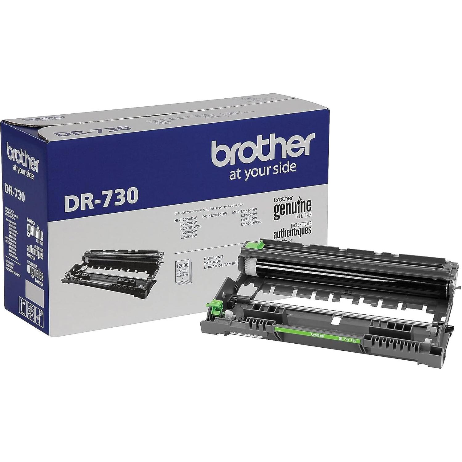 Unidad de Tambor Brother DR-730, Rinde 12,000 Páginas