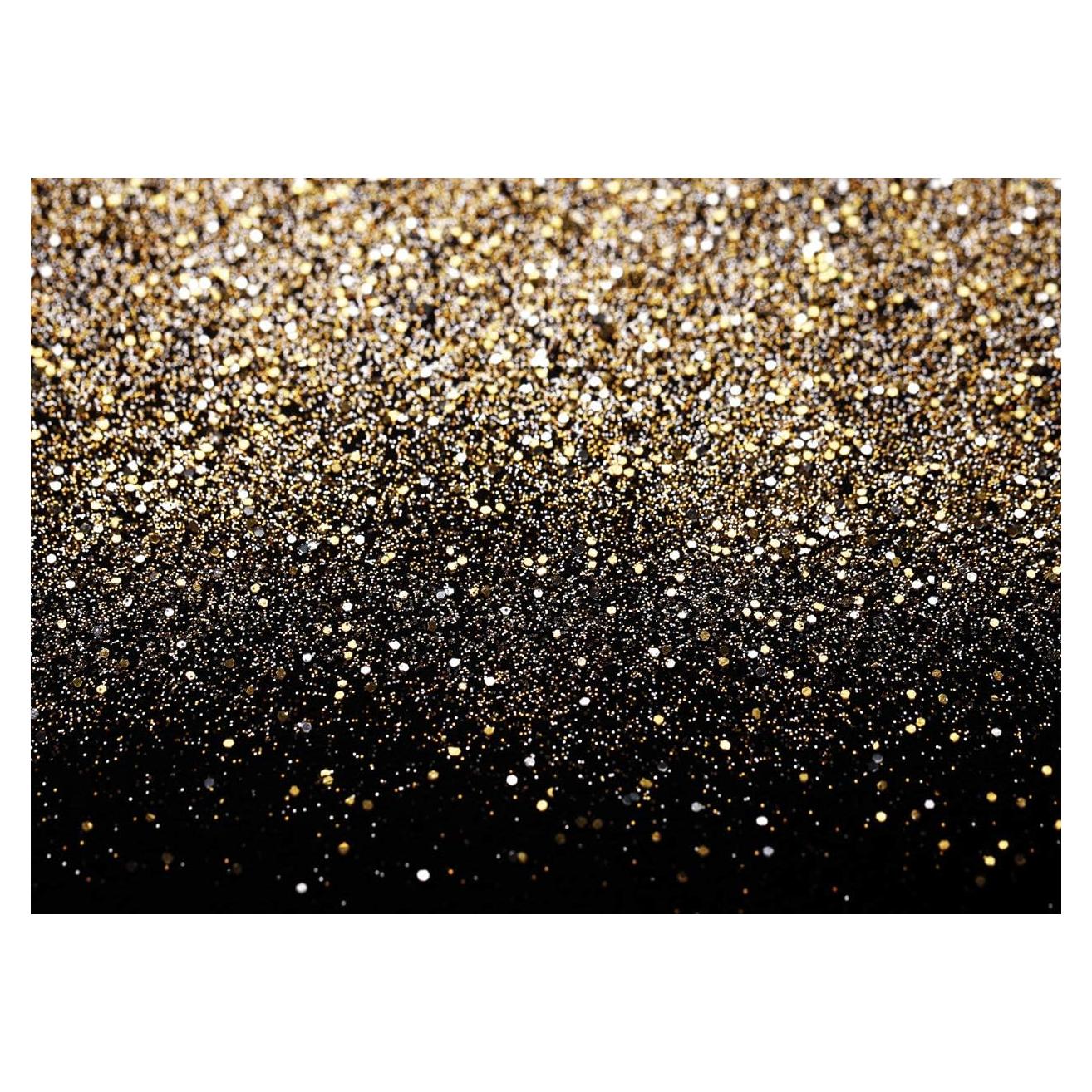 Fondo Fotográfico Vinilo SJOLOON 1.8x1.2m Negro y Dorado