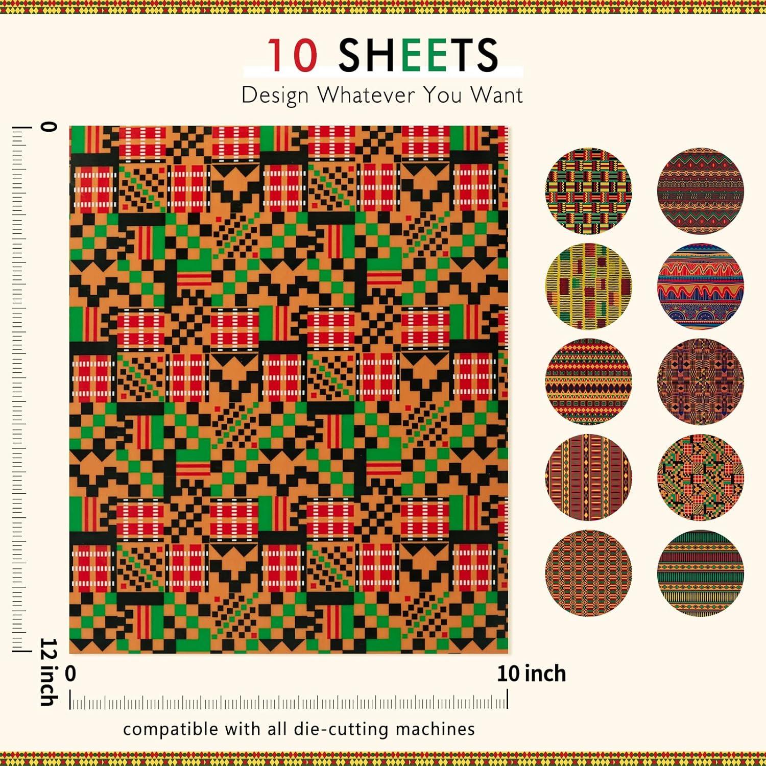 Vinilo HTV Tintnut Kwanzaa - 10 Hojas 30.48x25.4cm para Ropa DIY