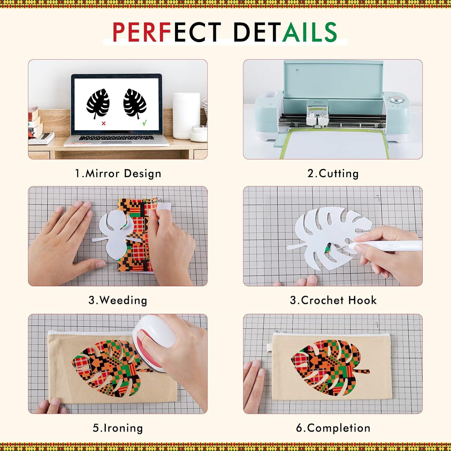 Vinilo HTV Tintnut Kwanzaa - 10 Hojas 30.48x25.4cm para Ropa DIY