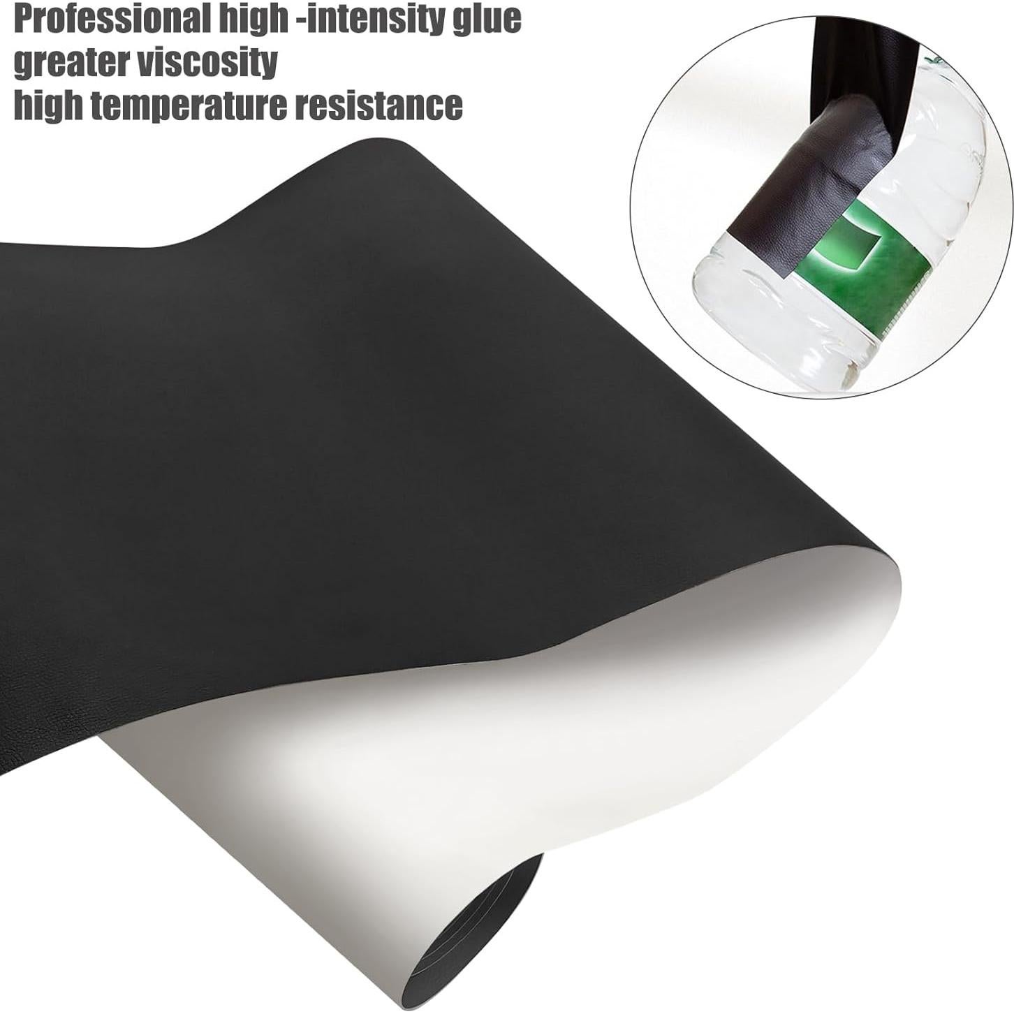 Parche de Reparación de Cuero Autoadhesivo MFBJXC 40x239cm Negro