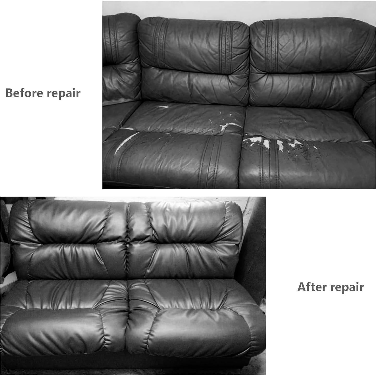 Parche de Reparación de Cuero Autoadhesivo MFBJXC 40x239cm Negro