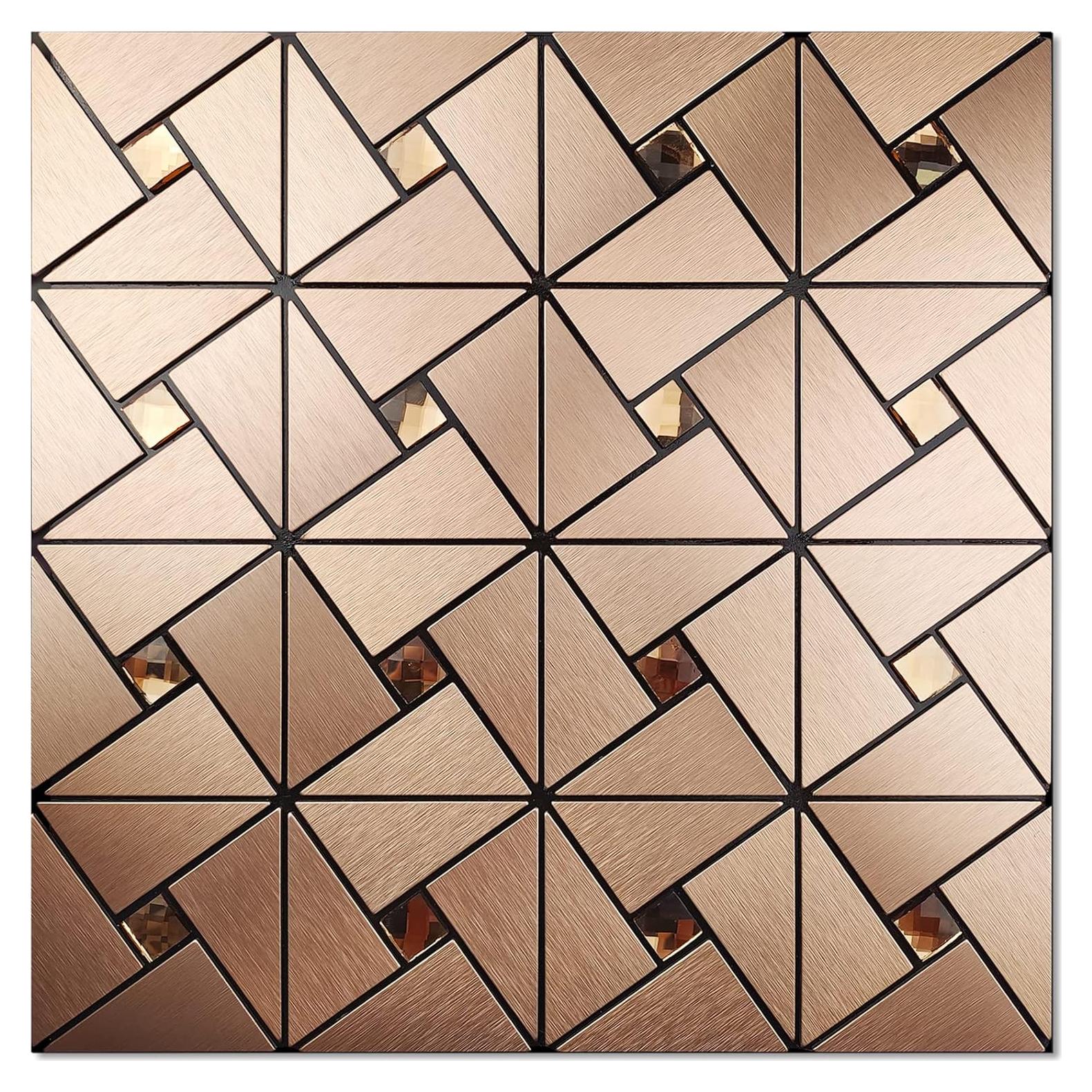 Azulejo Autoadhesivo Vamos Tile Rosa Oro 30.48x30.48cm 10 Hojas