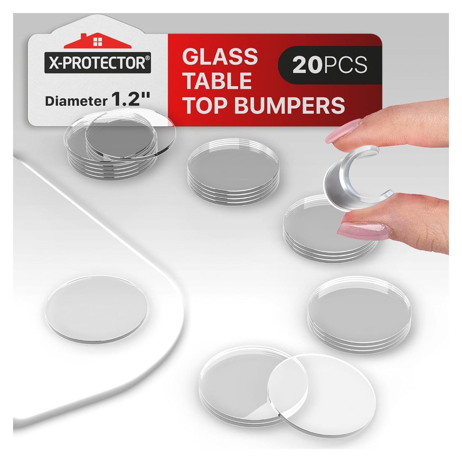Topes de Vidrio X-Protector 20 PCS Antideslizantes 3.05 cm