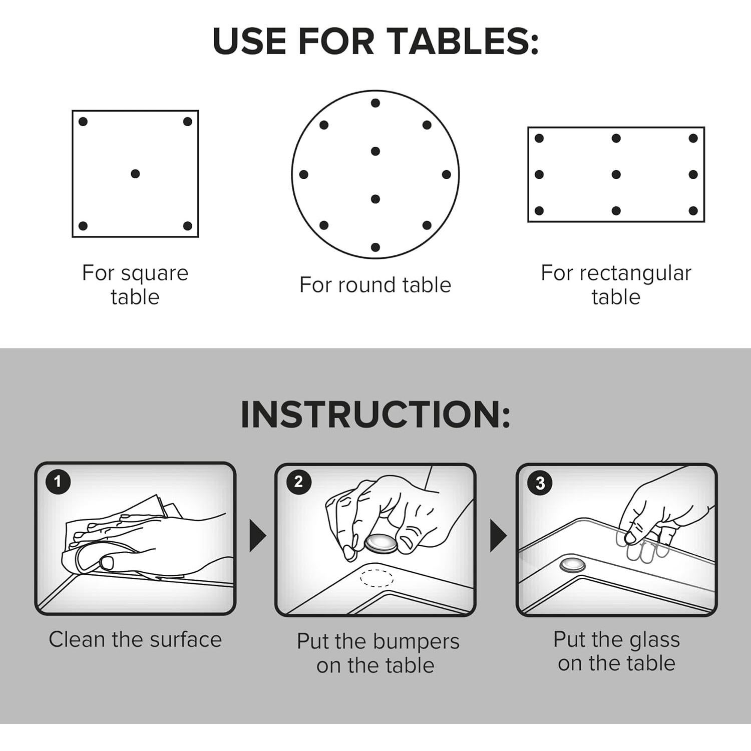 Topes de Vidrio X-Protector 20 PCS Antideslizantes 3.05 cm