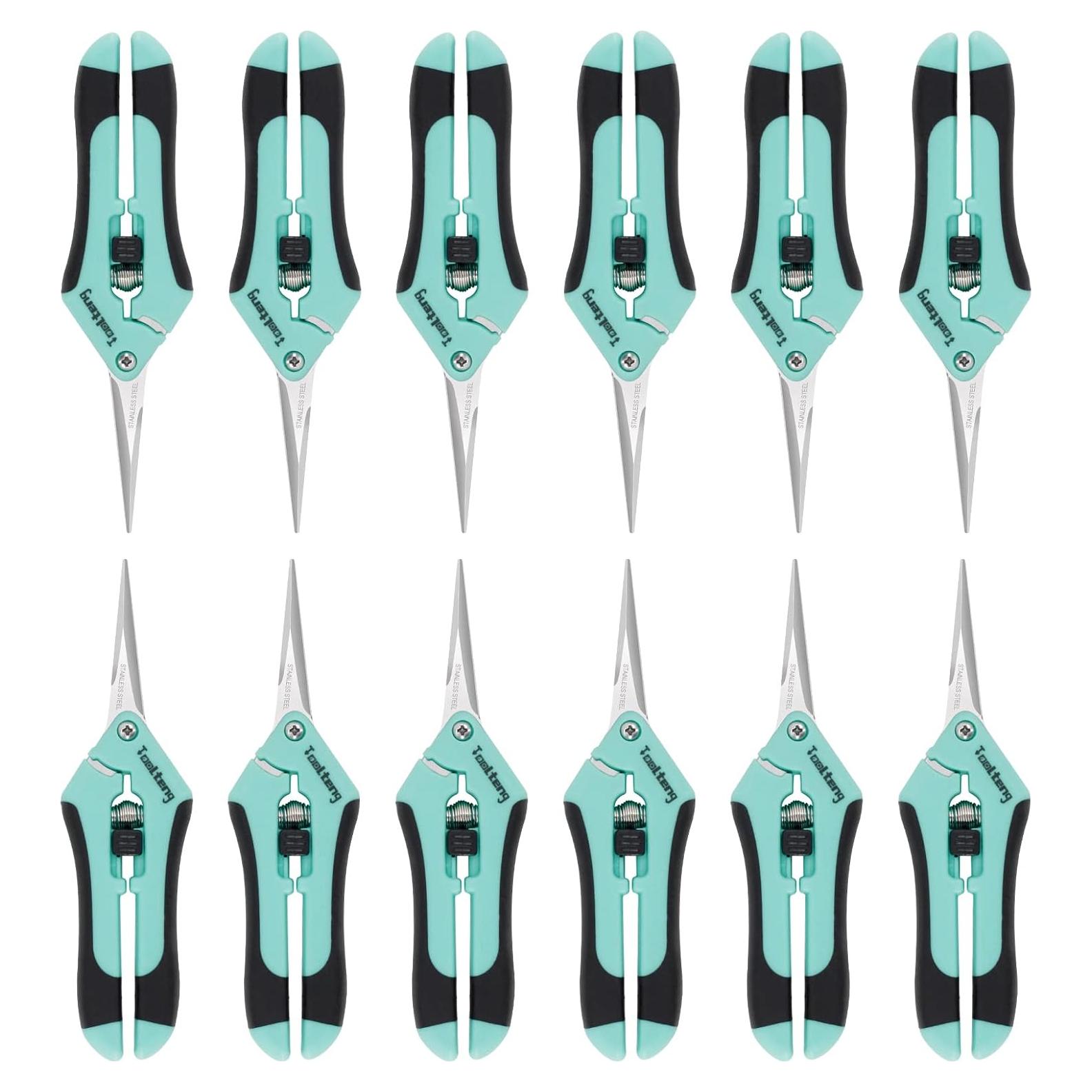 3 Tijeras de Podar TOOLTENG Azul, Cuchilla Recta, Ergonomía