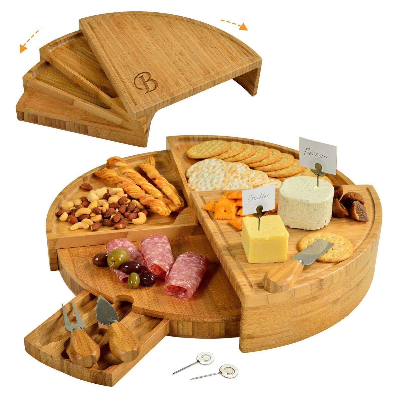 Tabla de Charcutería Compacta Picnic en Ascot 45.72 cm Bambú