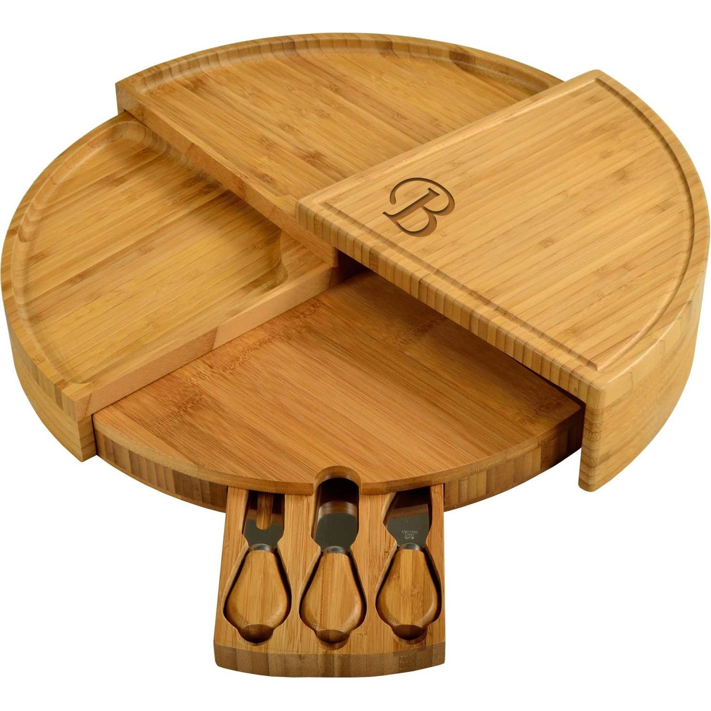 Tabla de Charcutería Compacta Picnic en Ascot 45.72 cm Bambú