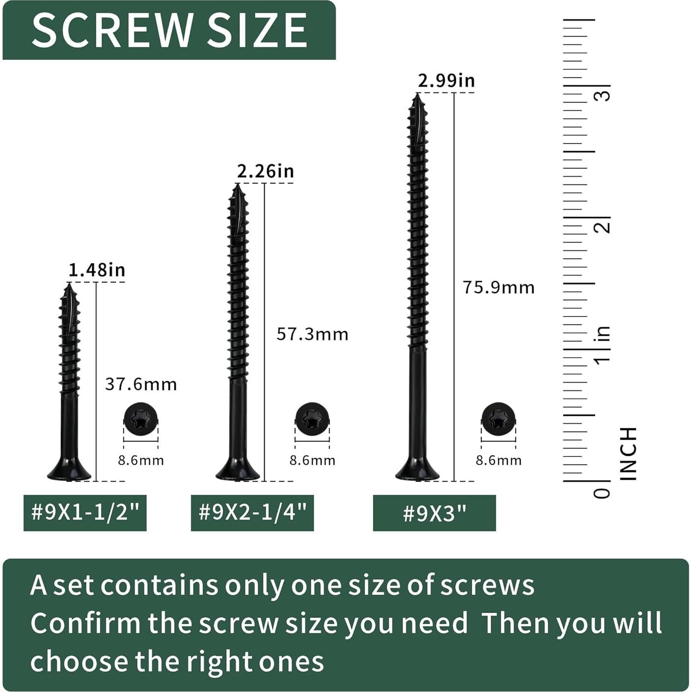 Tornillos para Deck Torx #9 x 3.81 cm Deckmate - 50 Pcs