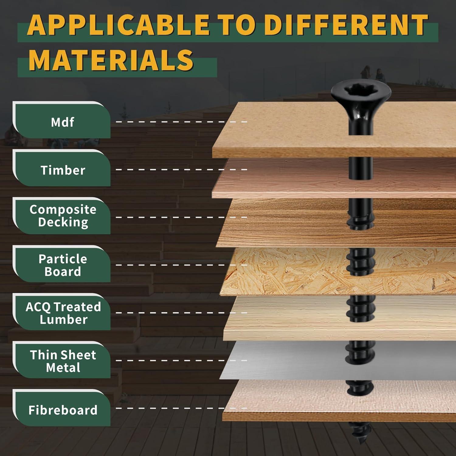 Tornillos para Deck Torx #9 x 3.81 cm Deckmate - 50 Pcs