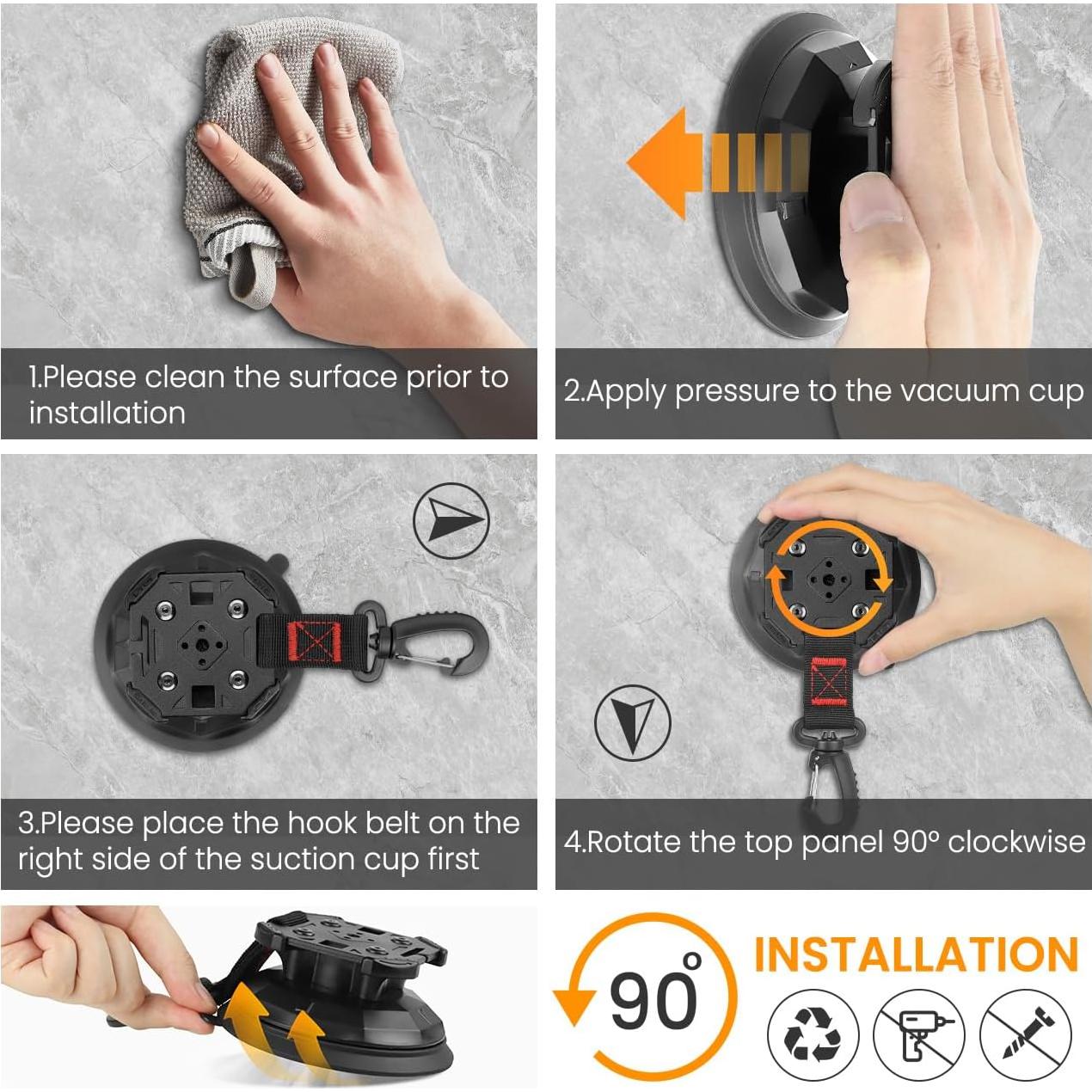 Ganchos de Ventosa HLOGREE 6PCS Alta Resistencia 20kg