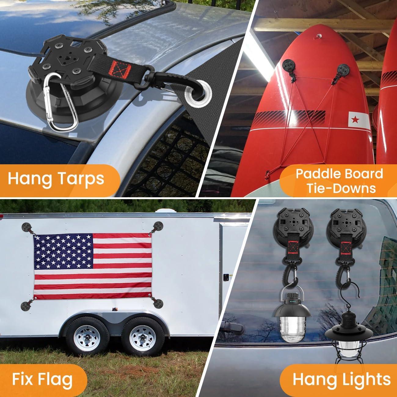 Ganchos de Ventosa HLOGREE 6PCS Alta Resistencia 20kg