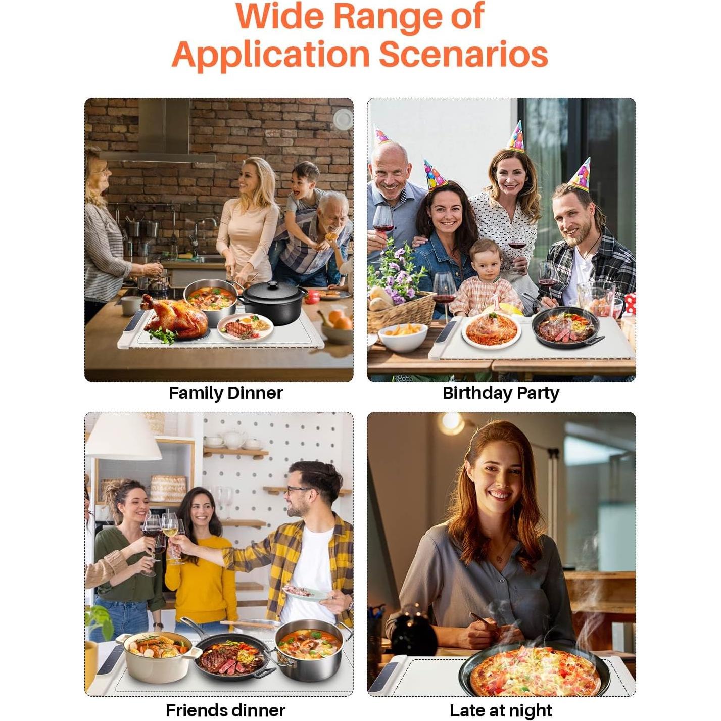 Alfombrilla Calentadora de Comida LJIMYV Beige 240W 10H