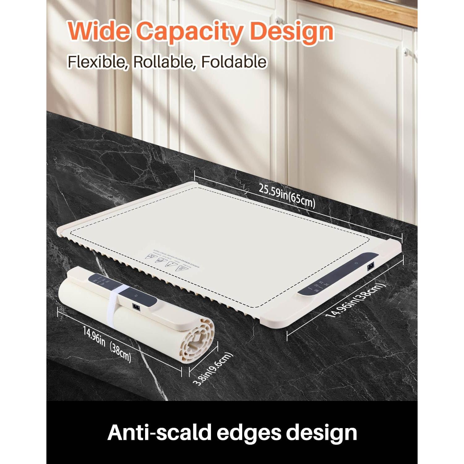 Alfombrilla Calentadora de Comida LJIMYV Beige 240W 10H