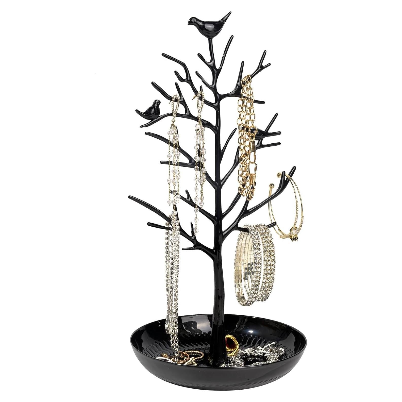 Organizador de Joyería ChezMax Árbol Metal Negro 30 cm