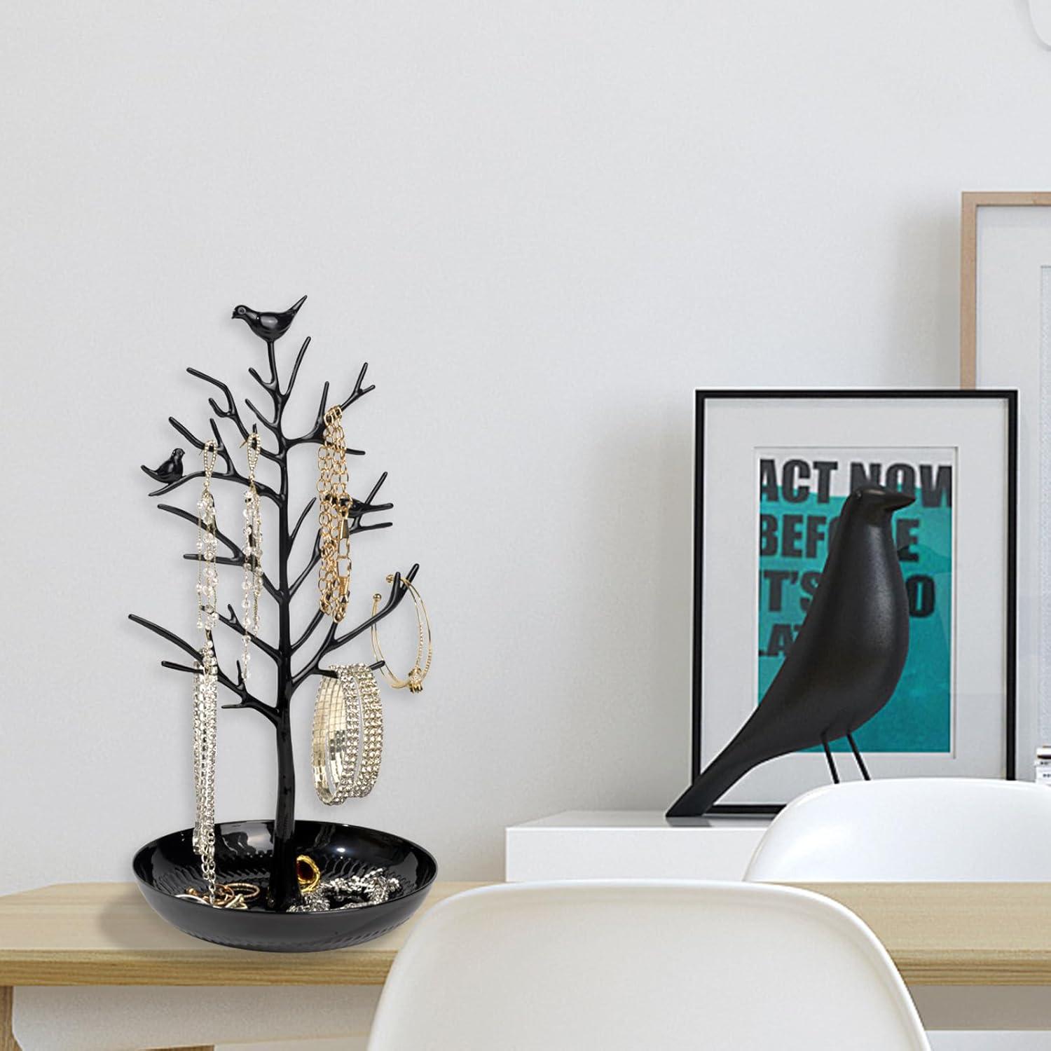 Organizador de Joyería ChezMax Árbol Metal Negro 30 cm