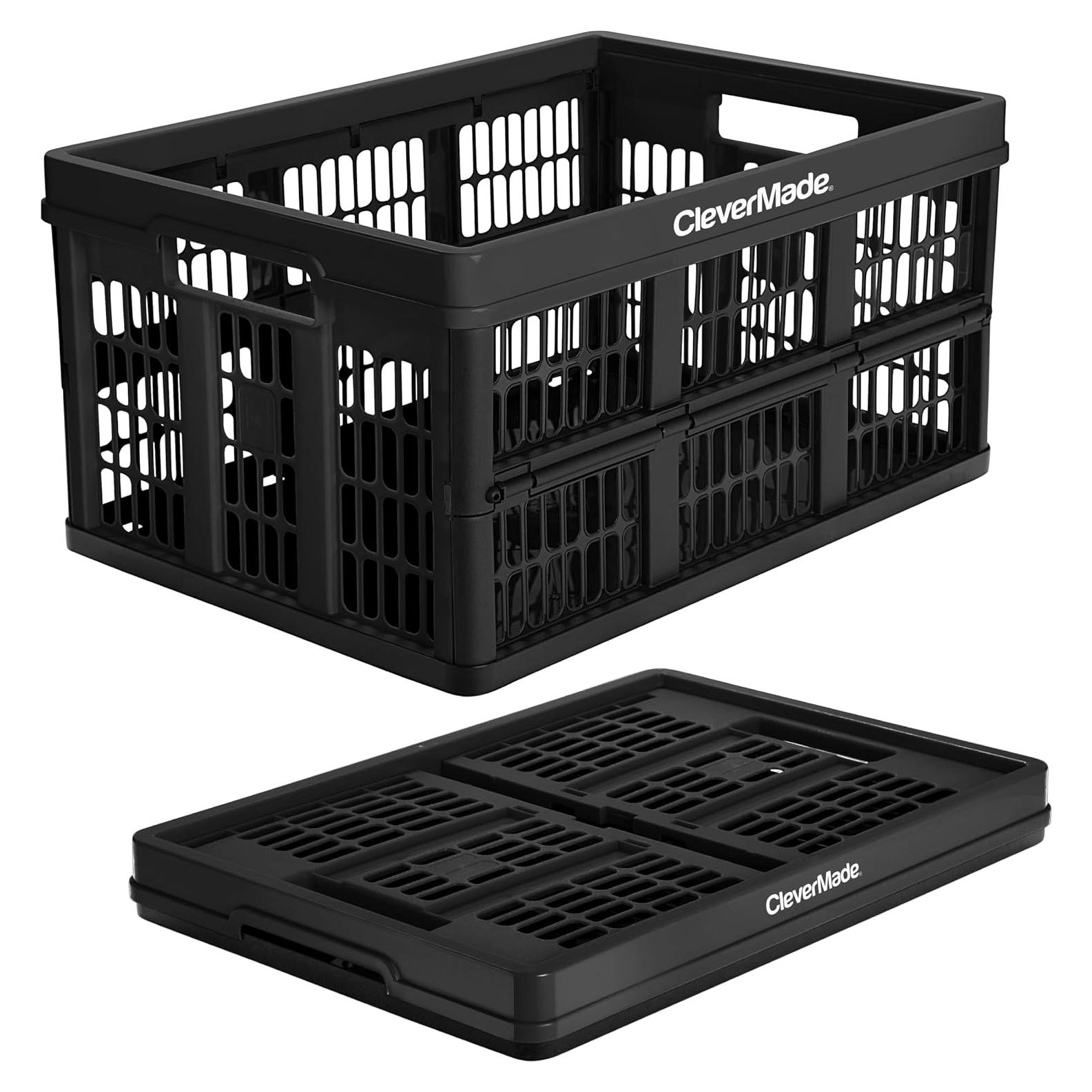 CleverMade Caja Utilitaria Plegable 45L Negra - 30 kg