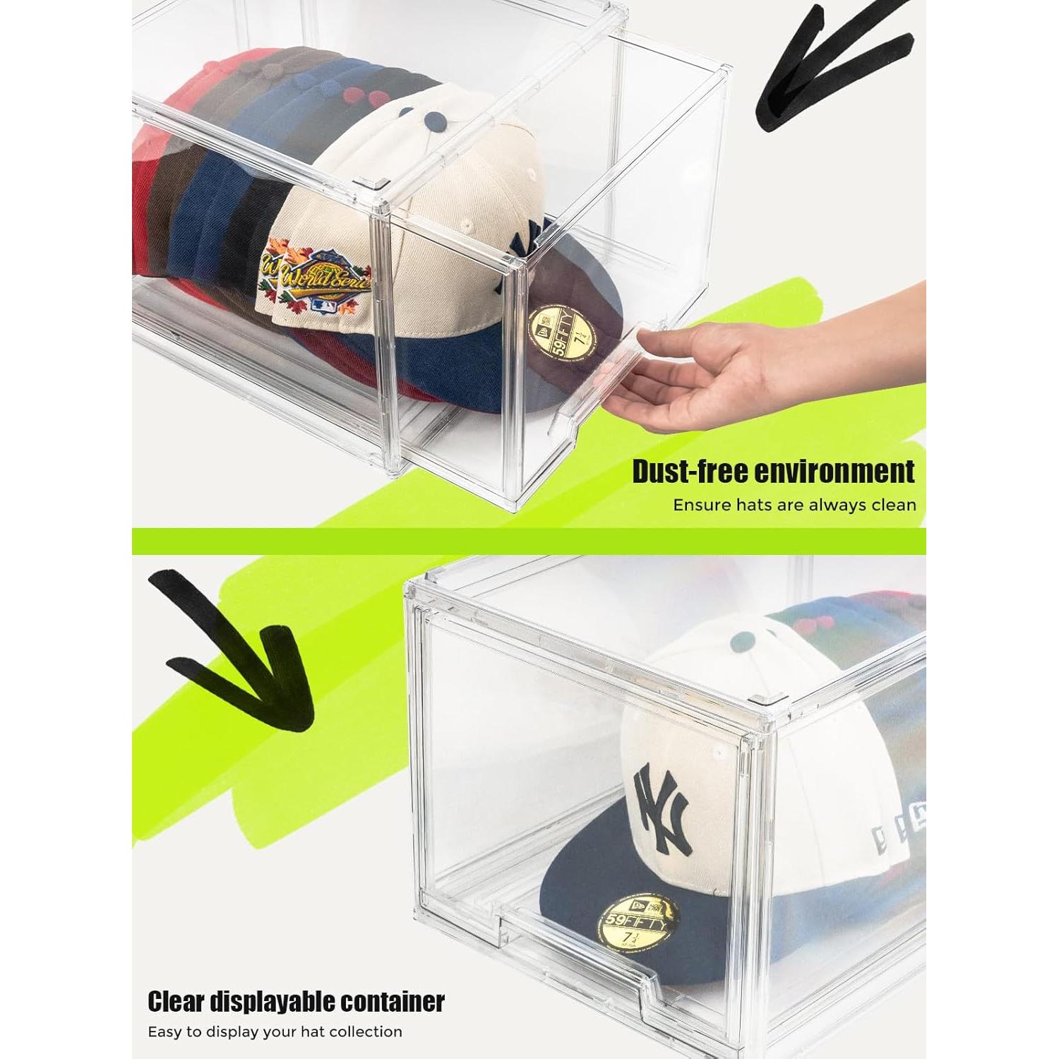 Organizador de Sombreros SCAVATA - 2 Paquete Transparente