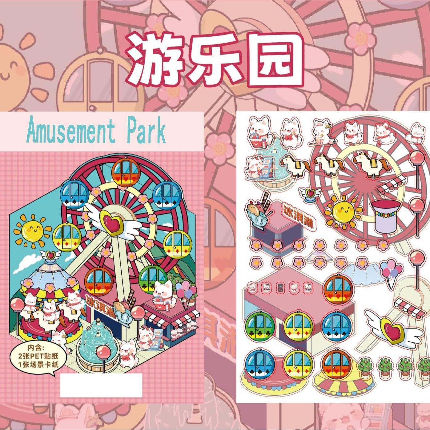 Kit de Stickers 3D DIY Iooresbeul - 6 Escenas Reutilizables