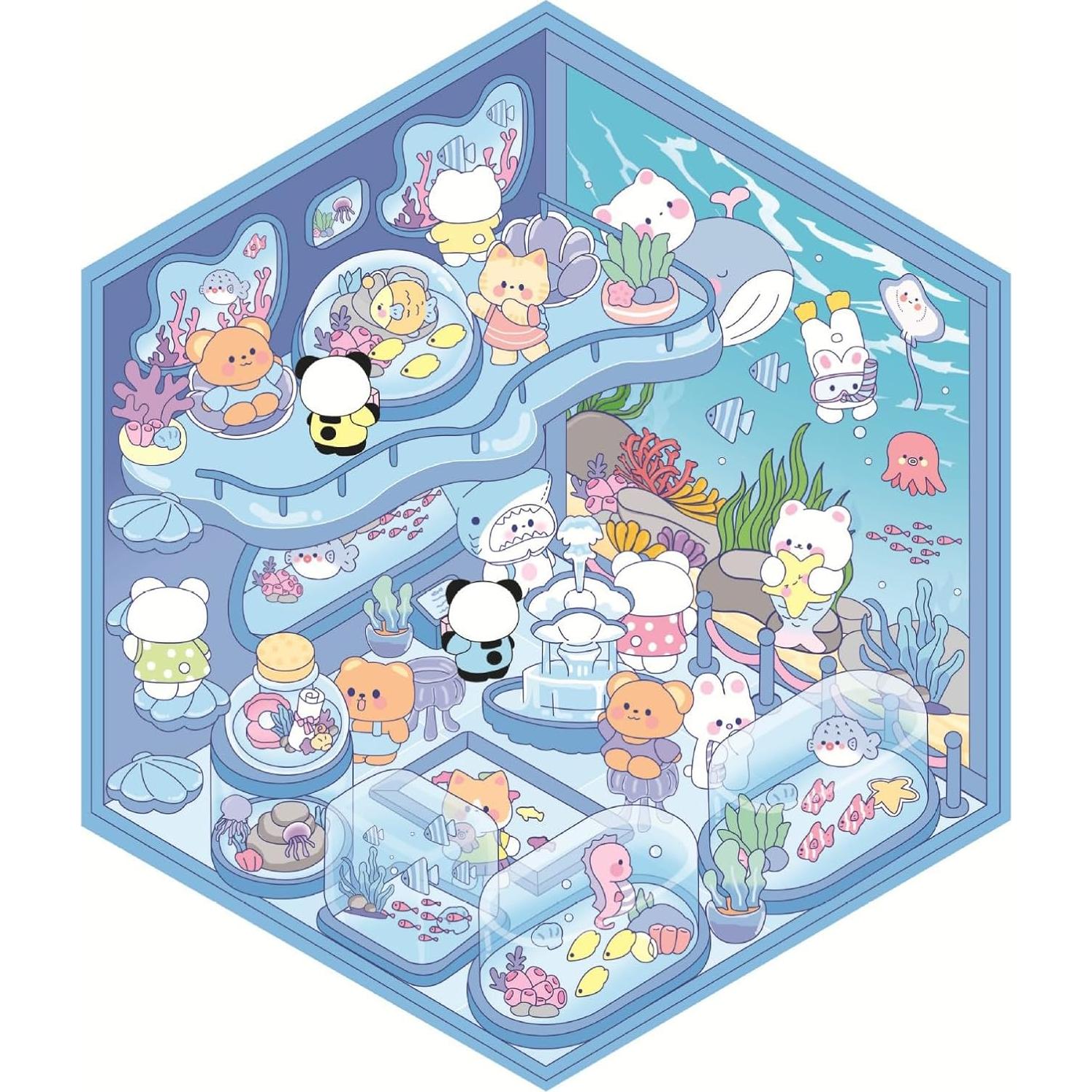 Kit de Stickers 3D DIY Iooresbeul - 6 Escenas Reutilizables