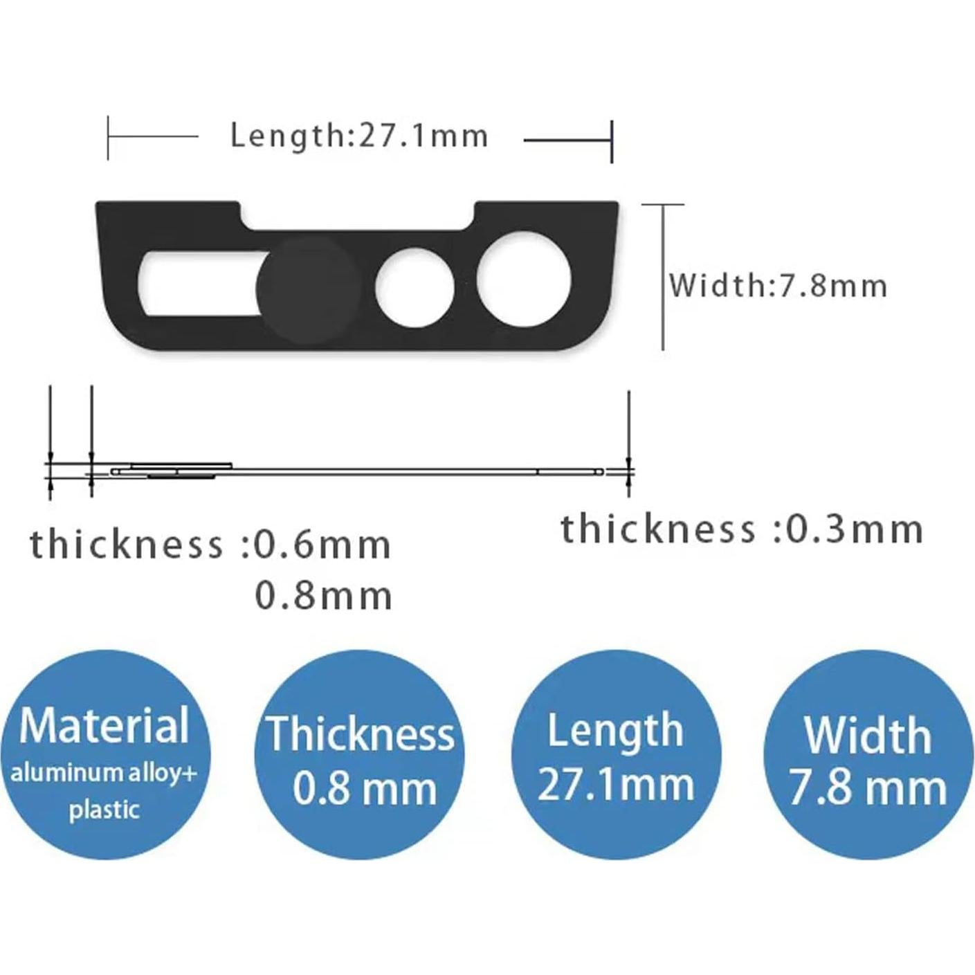 Camera Cover Protector,Camera Lens Cover Compatible with iPhone 13/13Pro/13mini/13Pro Max,Camera Lens Protector Protect Privacy and Security（black）