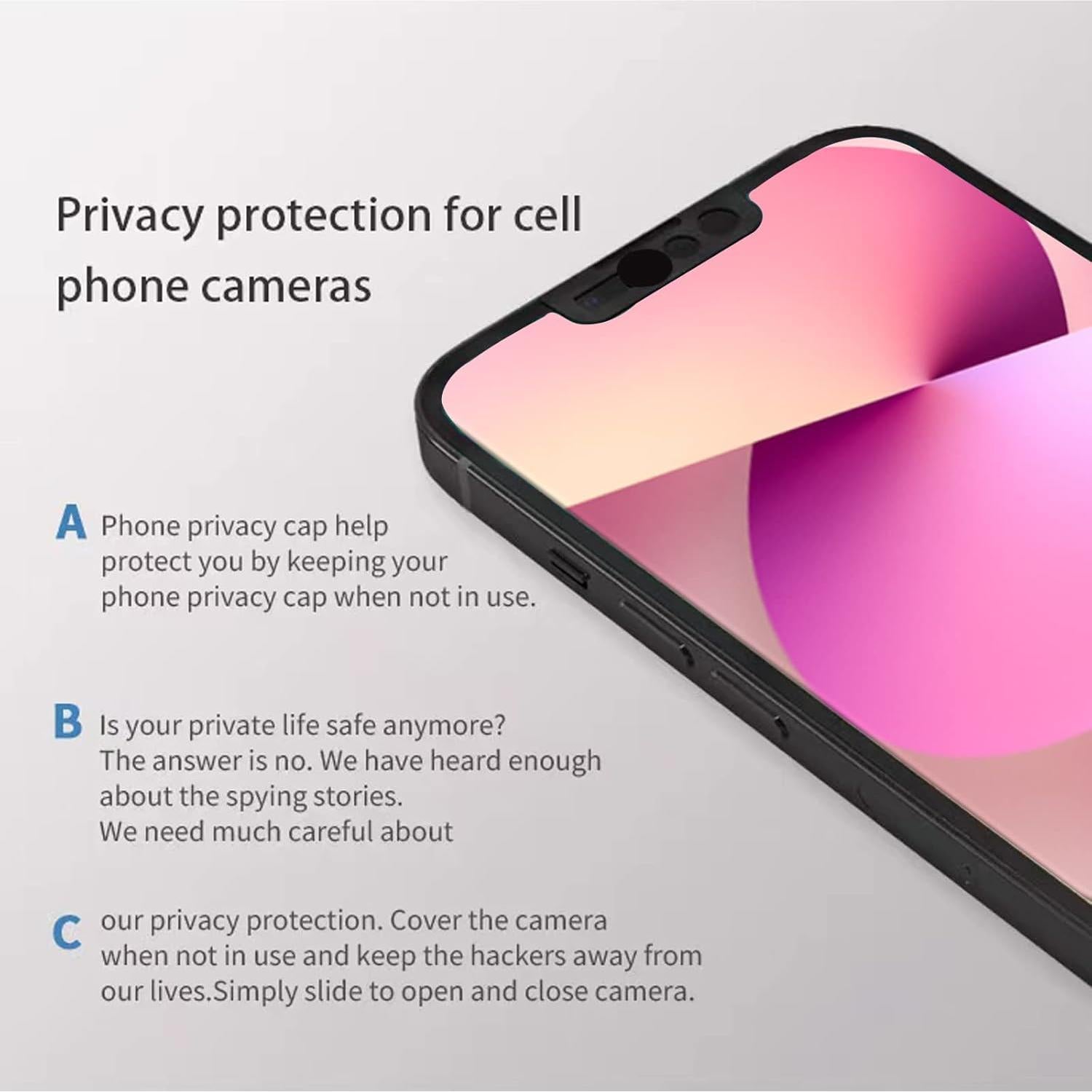 Camera Cover Protector,Camera Lens Cover Compatible with iPhone 13/13Pro/13mini/13Pro Max,Camera Lens Protector Protect Privacy and Security（black）