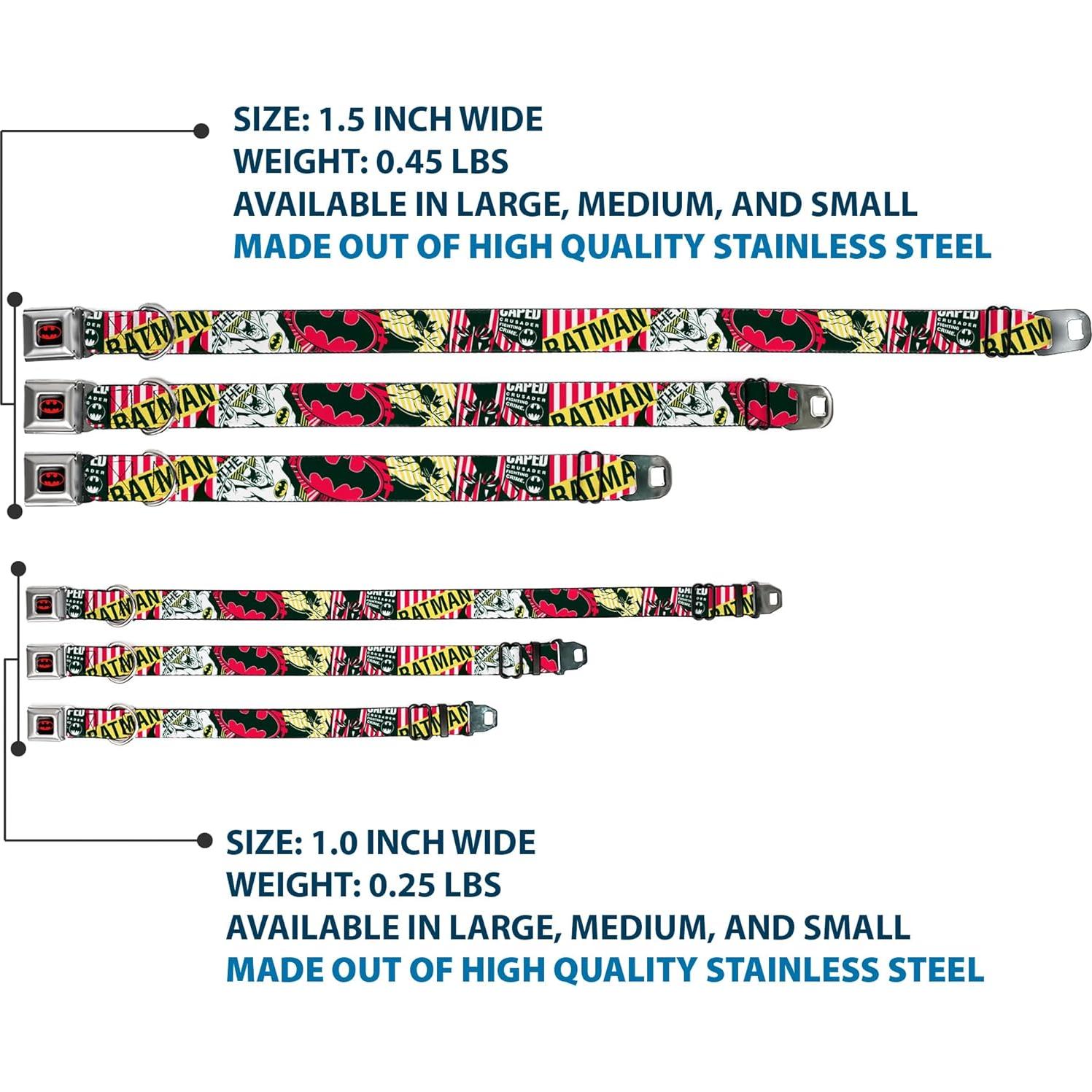 Collar de Perro Buckle-Down Batman 3,81 cm Ancho Grande