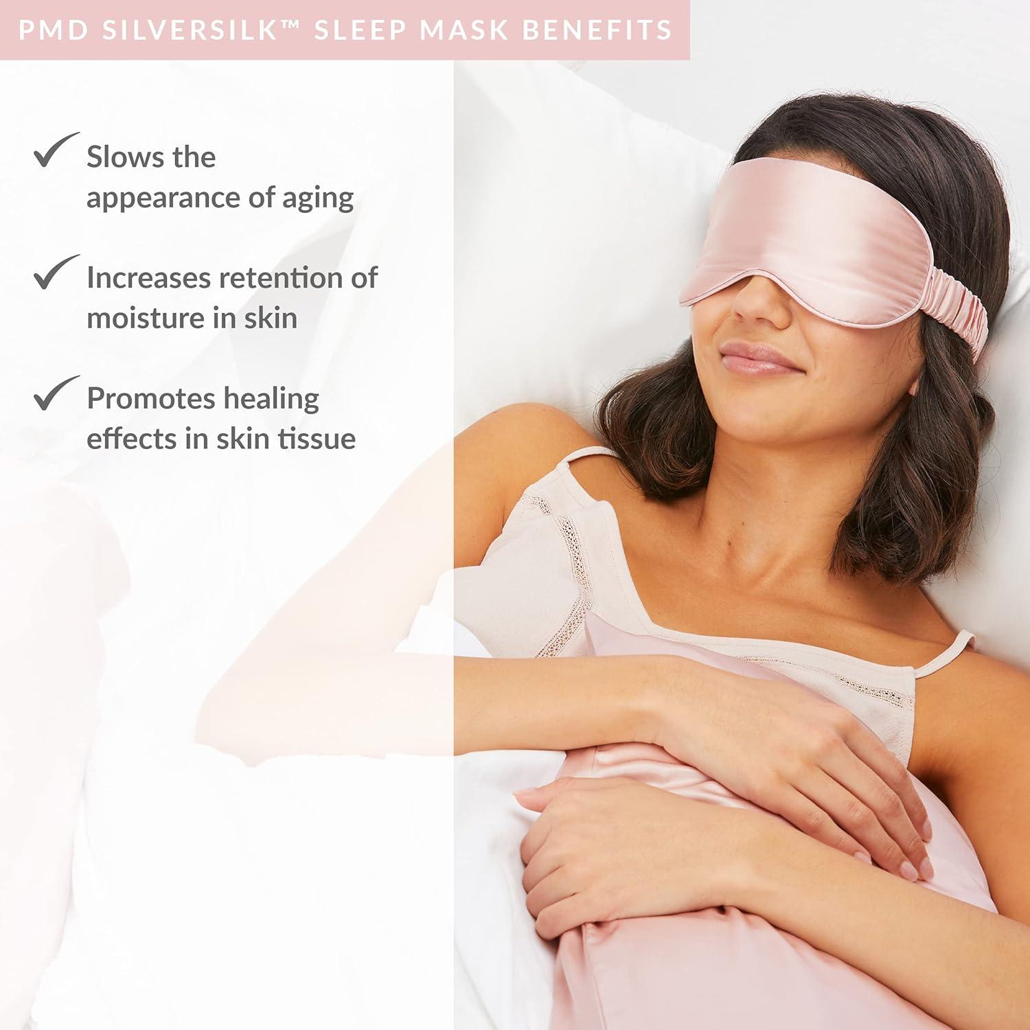 Máscara de Sueño PMD Silversilk Rosa 17.8x7.6 cm