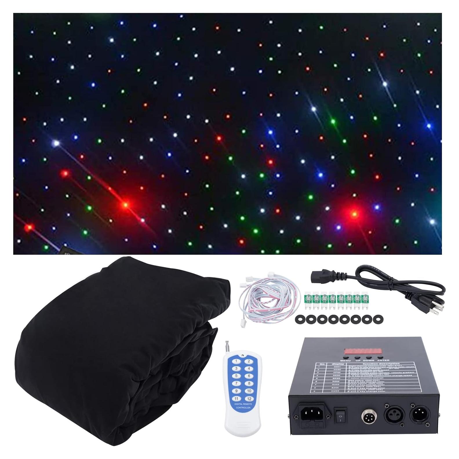 Cortina de Estrellas LED 3x4m Colorida DMX Ignífuga