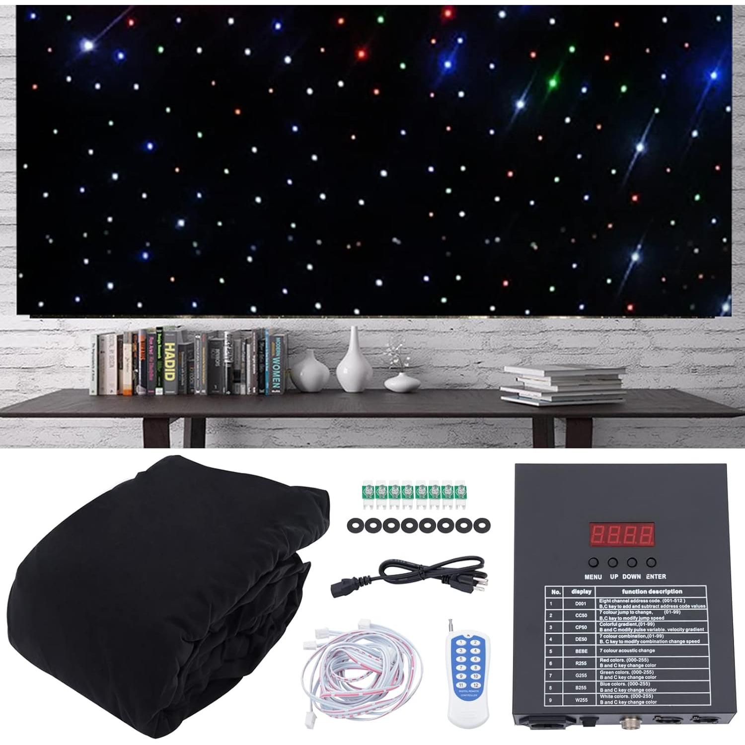 Cortina de Estrellas LED 3x4m Colorida DMX Ignífuga