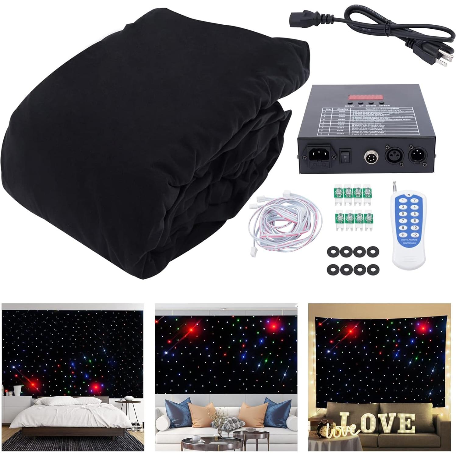 Cortina de Estrellas LED 3x4m Colorida DMX Ignífuga