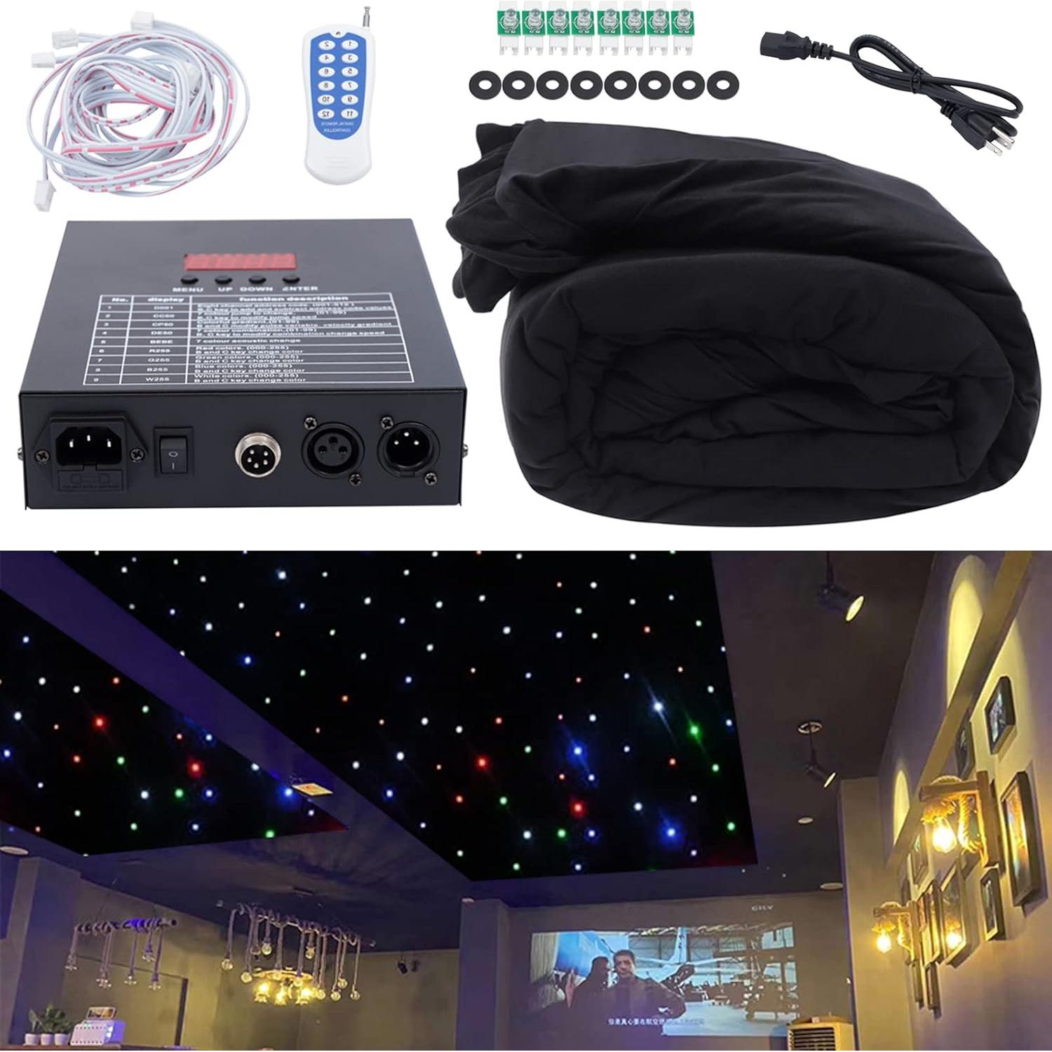 Cortina de Estrellas LED 3x4m Colorida DMX Ignífuga