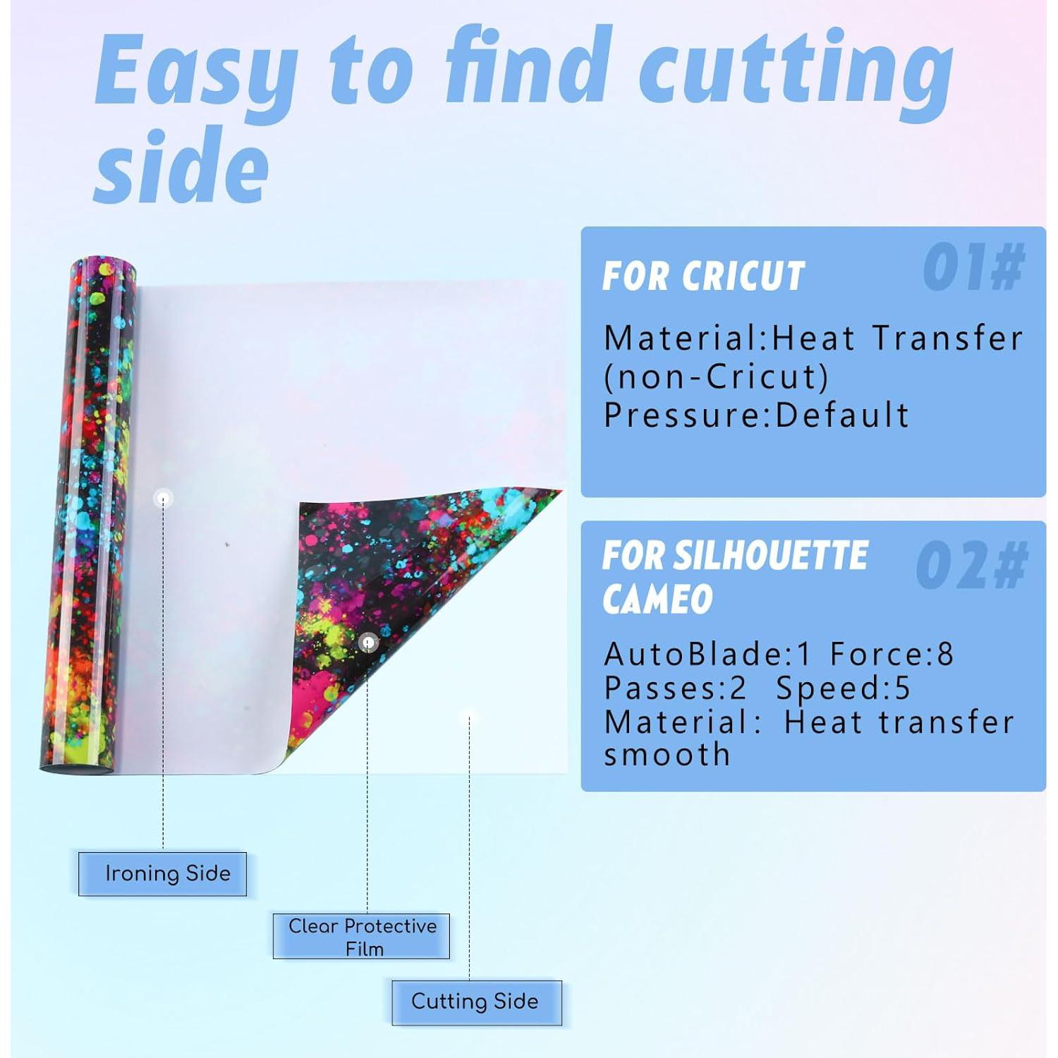 Rollo de Vinilo de Transferencia de Calor Tintnut 30.48cm x 1.52m Multicolor