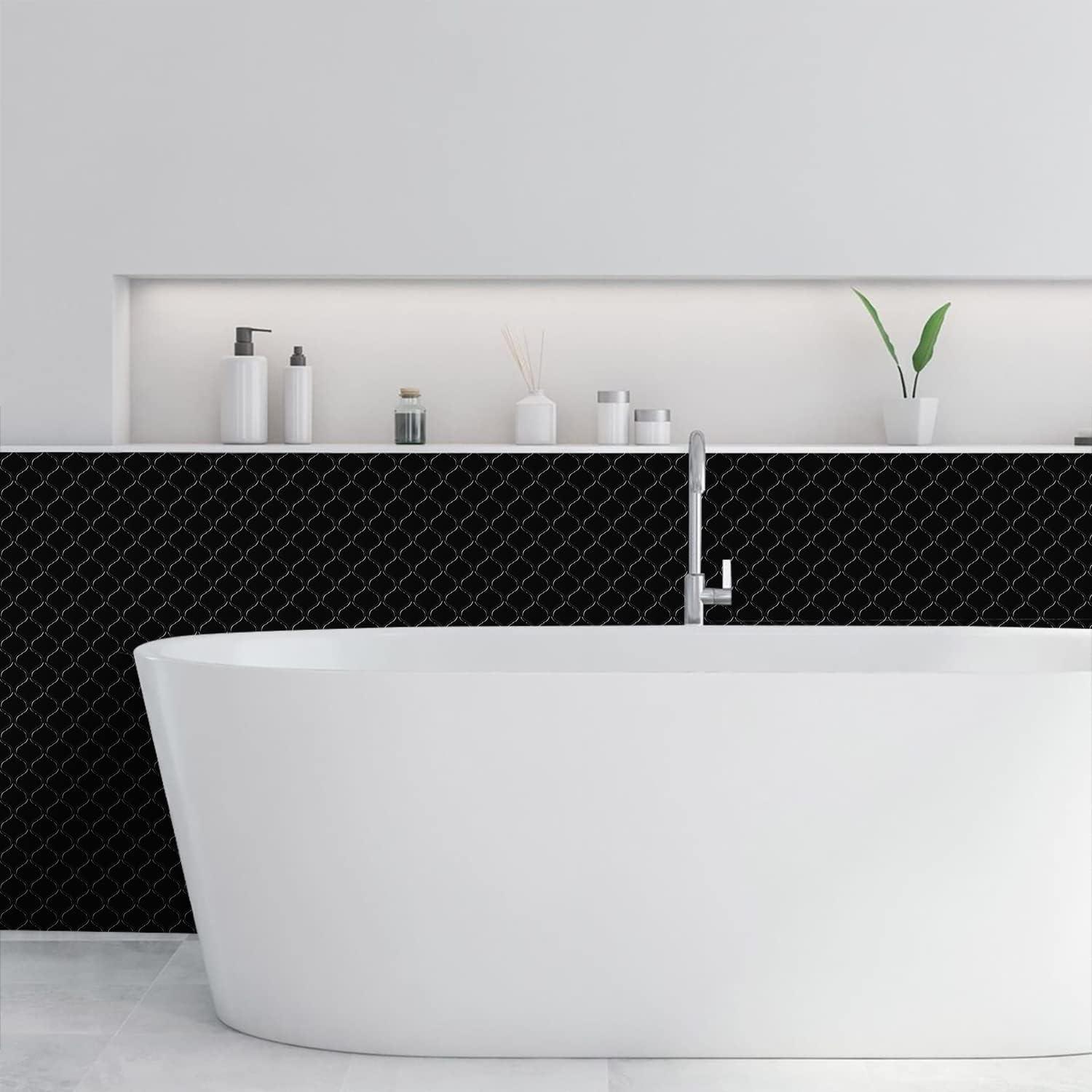 Azulejo Autoadhesivo STICKGOO 30.48x30.48cm Negro Grueso