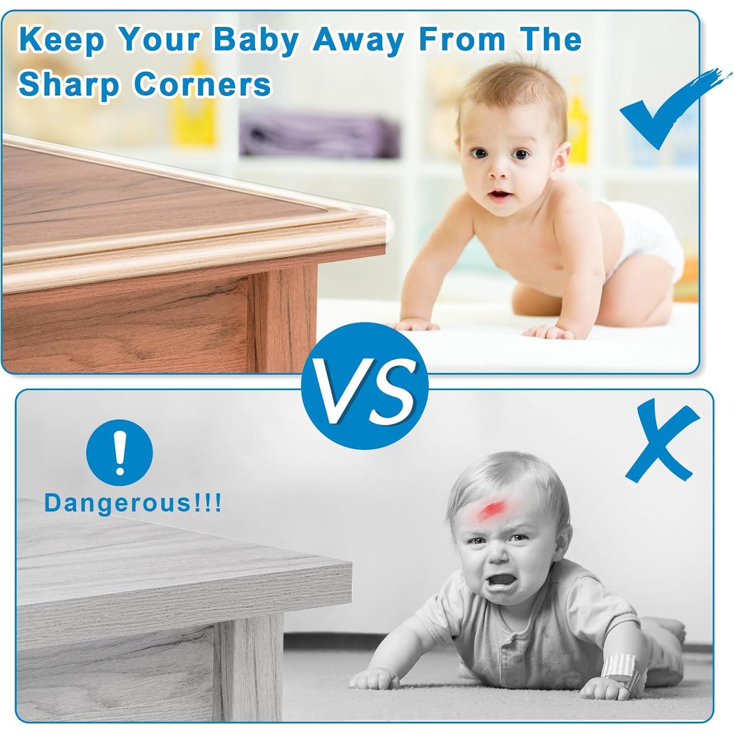 Protector de Bordes SHIISEWE 2.01m Silicona Transparente Bebés