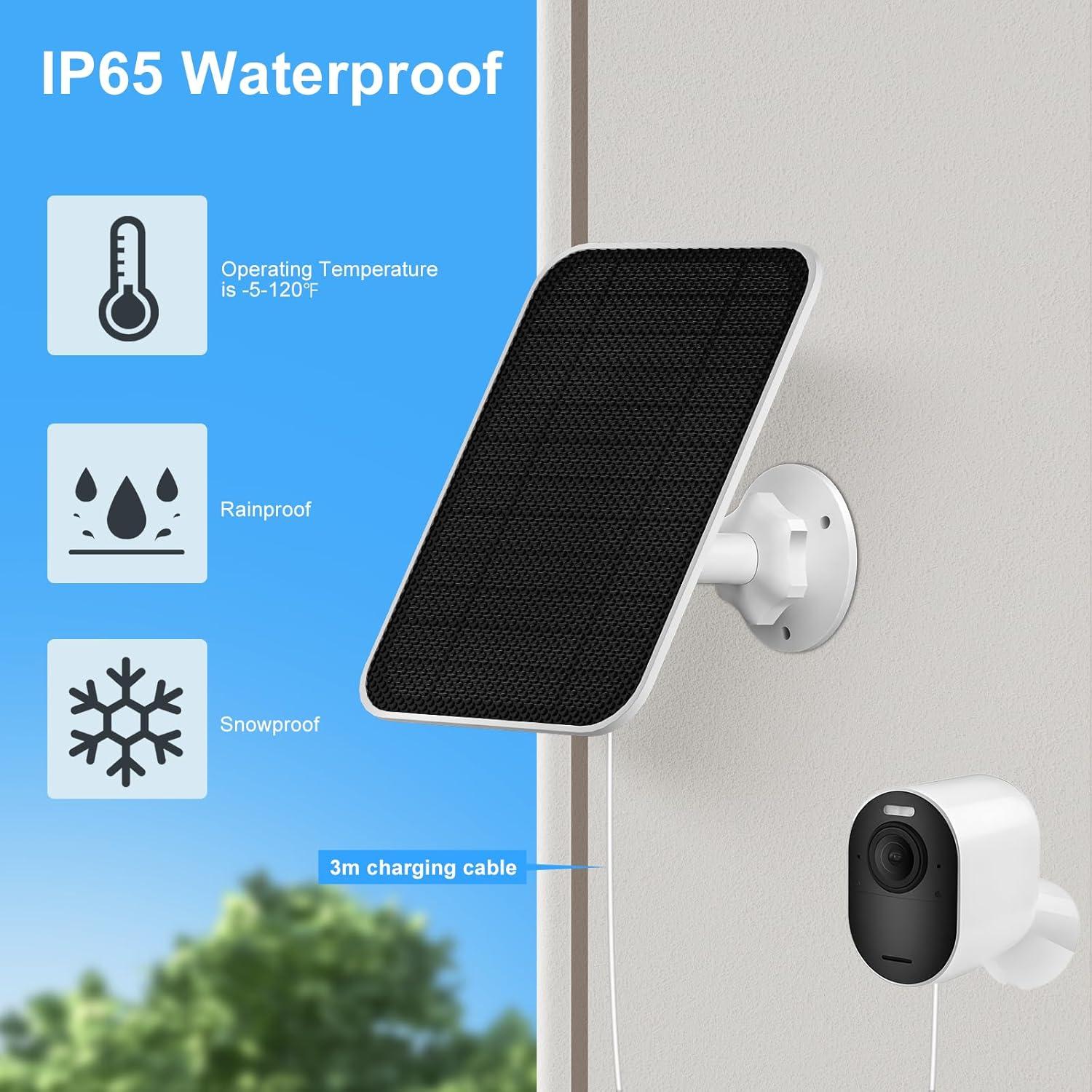 Cargador Solar SANKABA para Cámara Arlo Pro 5S 2K, 5W IP65