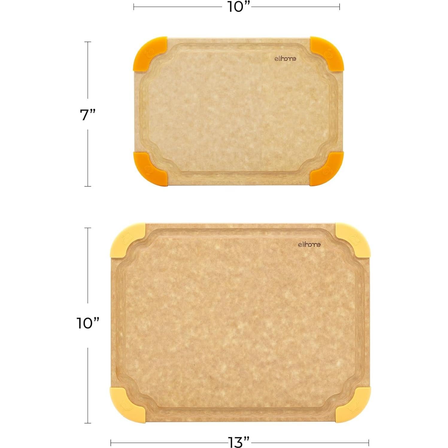 Conjunto de 2 Tablas de Cortar Elihome Antideslizantes 33x25 cm