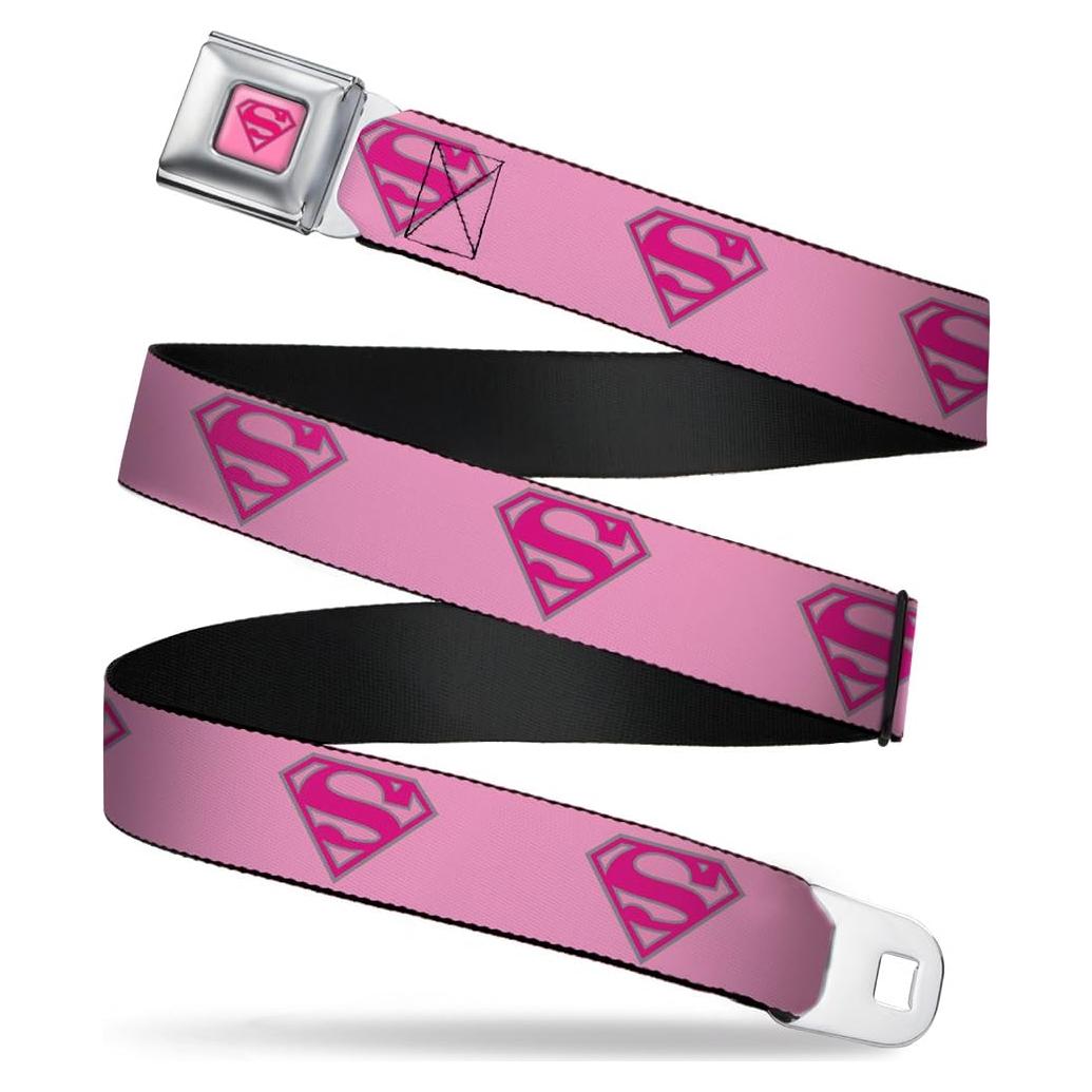 Cinturón de seguridad Buckle-Down Superman Rosa 1.5" ancho