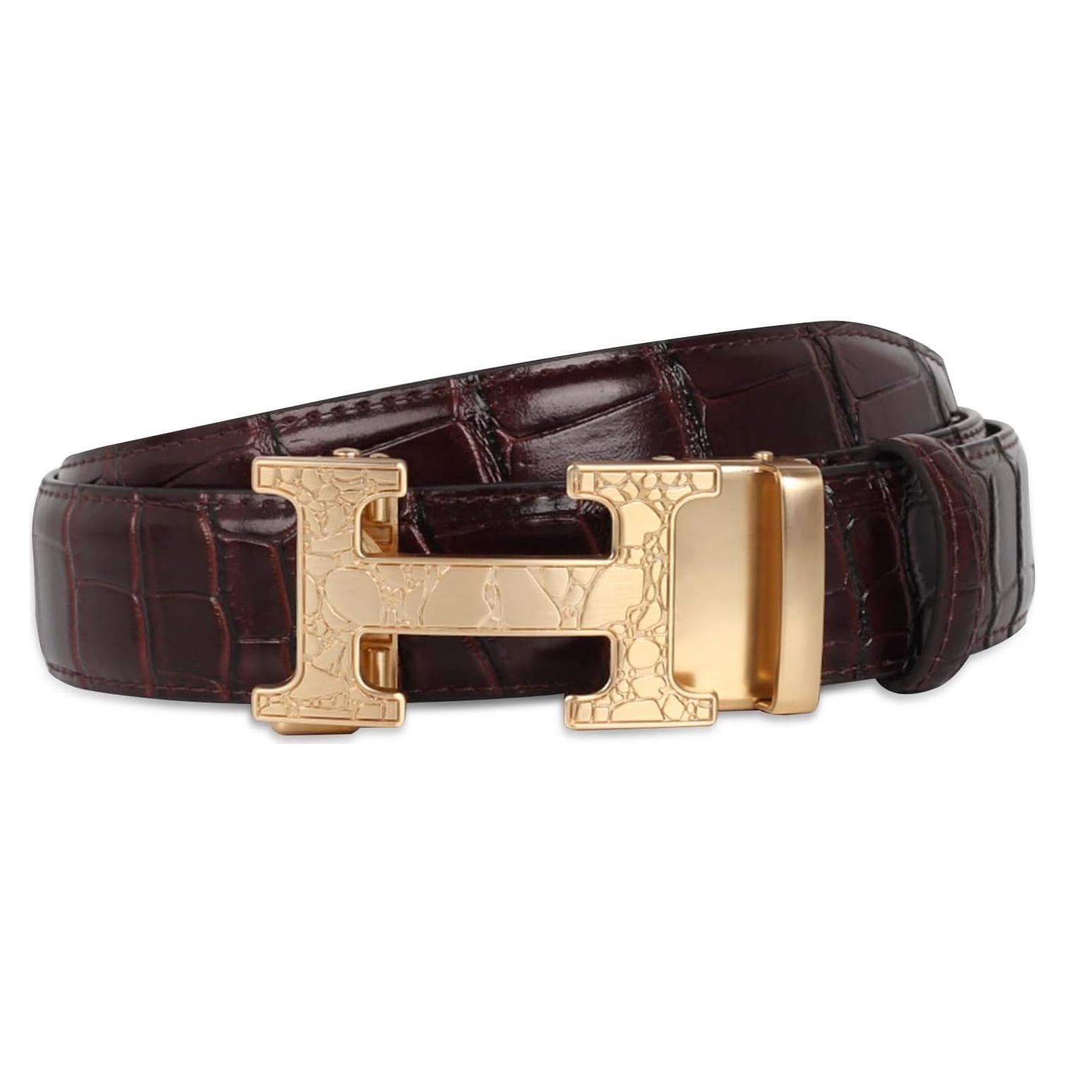 Cinturón de Cuero Unisex Aurolran Ajustable 109 cm Negro