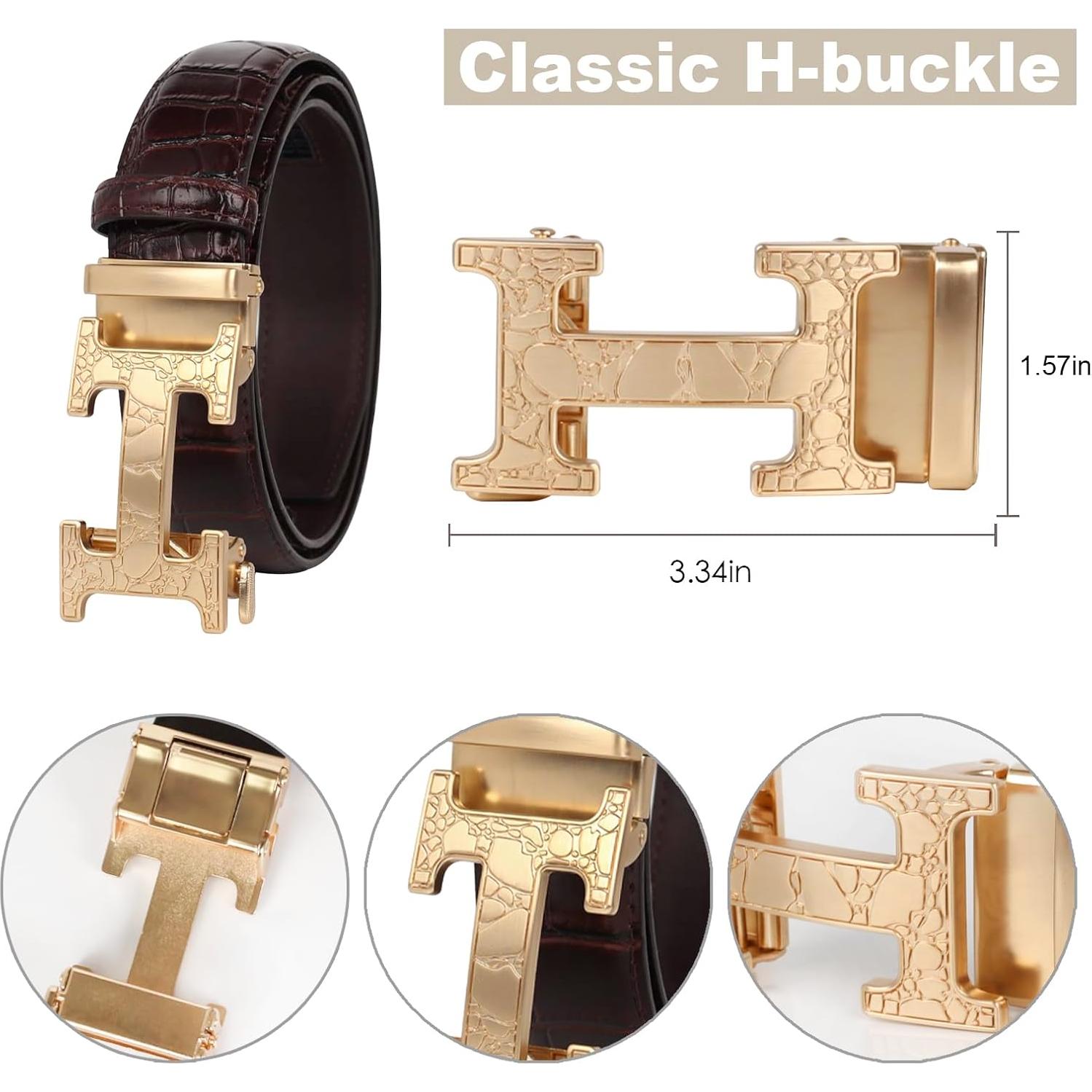 Cinturón de Cuero Unisex Aurolran Ajustable 109 cm Negro