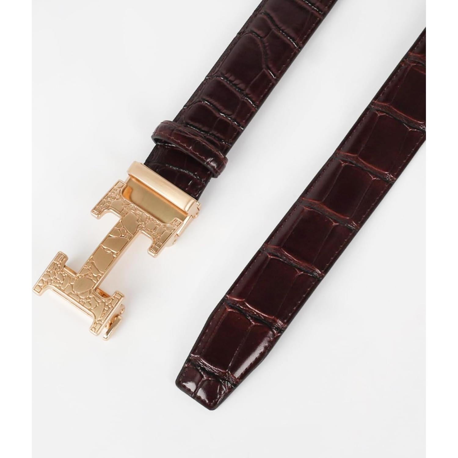 Cinturón de Cuero Unisex Aurolran Ajustable 109 cm Negro