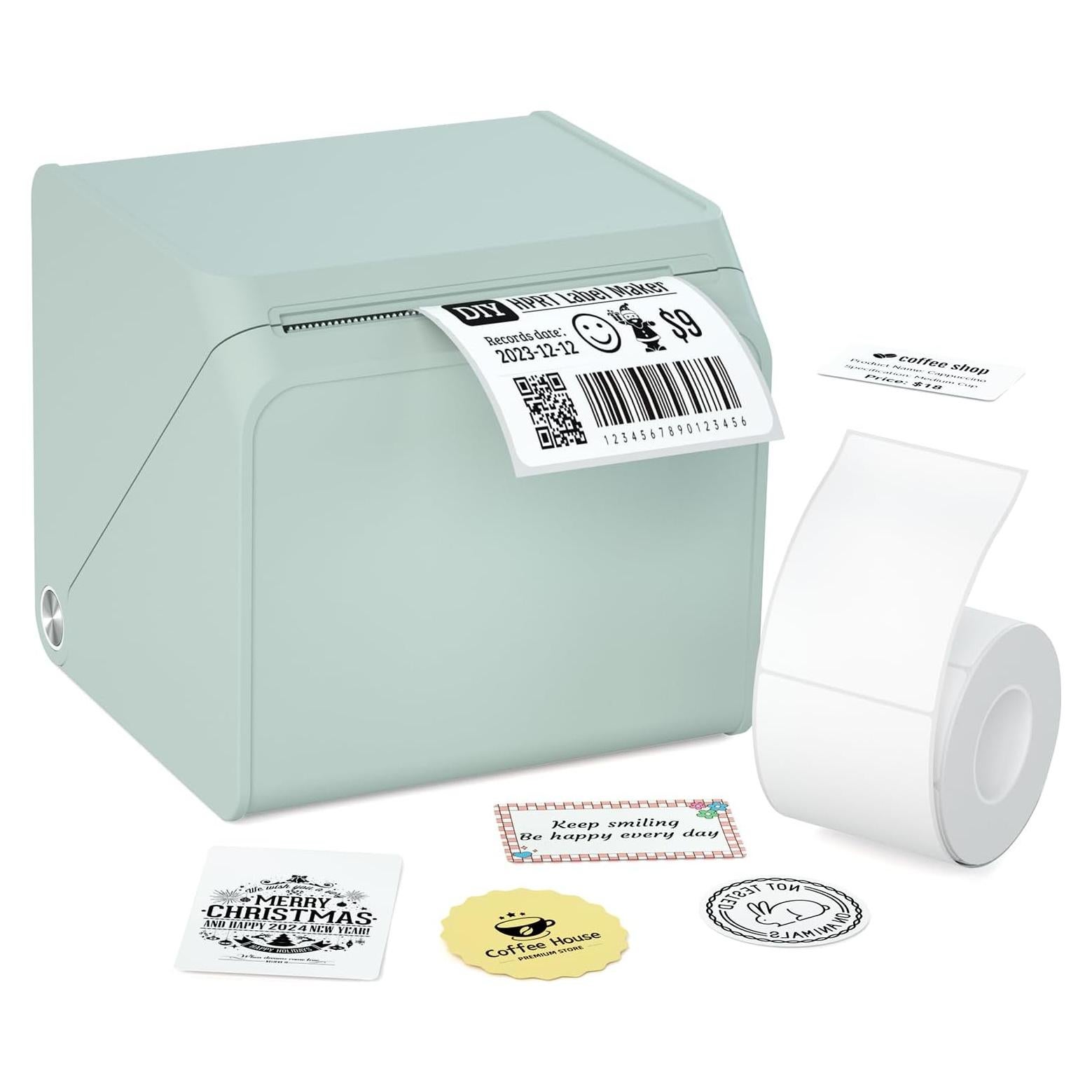 HPRT T260LR Label Maker: 2-Inch Bluetooth Thermal Printer, Portable Sticker Machine with Waterproof Tape for Address Labels, Barcodes, Home Organization, Office Supplies & Small Business