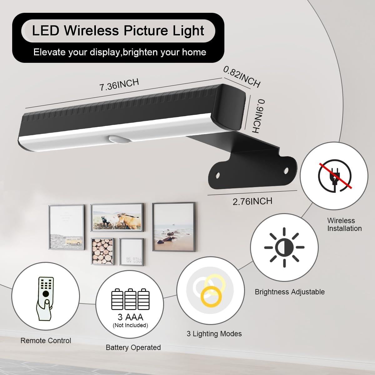 Luz de Imagen LED Inalámbrica EUIOKUN 2-Pack Regulable