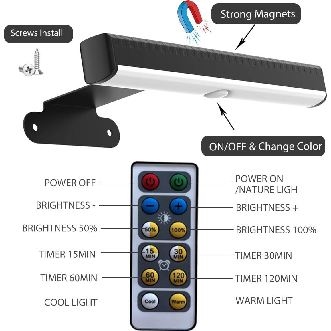 Luz de Imagen LED Inalámbrica EUIOKUN 2-Pack Regulable
