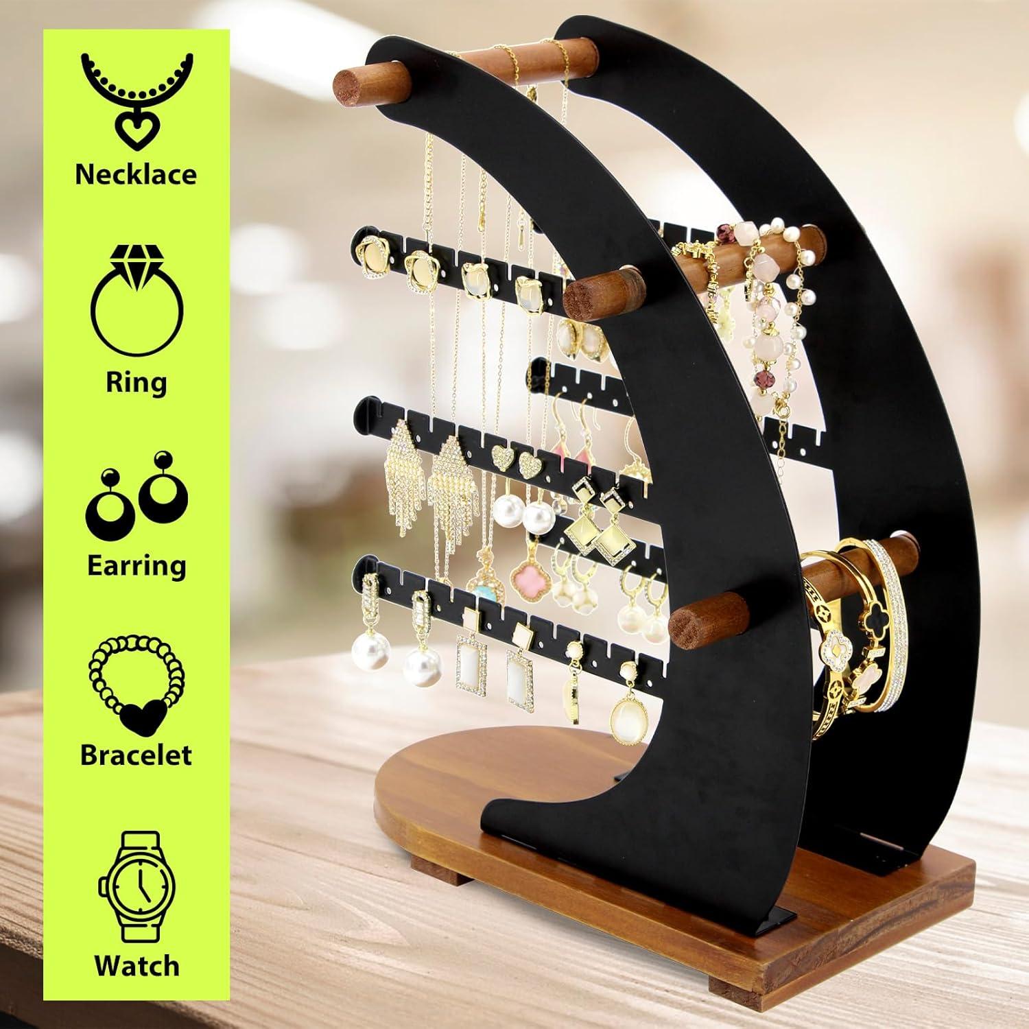 Organizador de Joyería KOOAAICCHI - Soporte para Pendientes y Collares