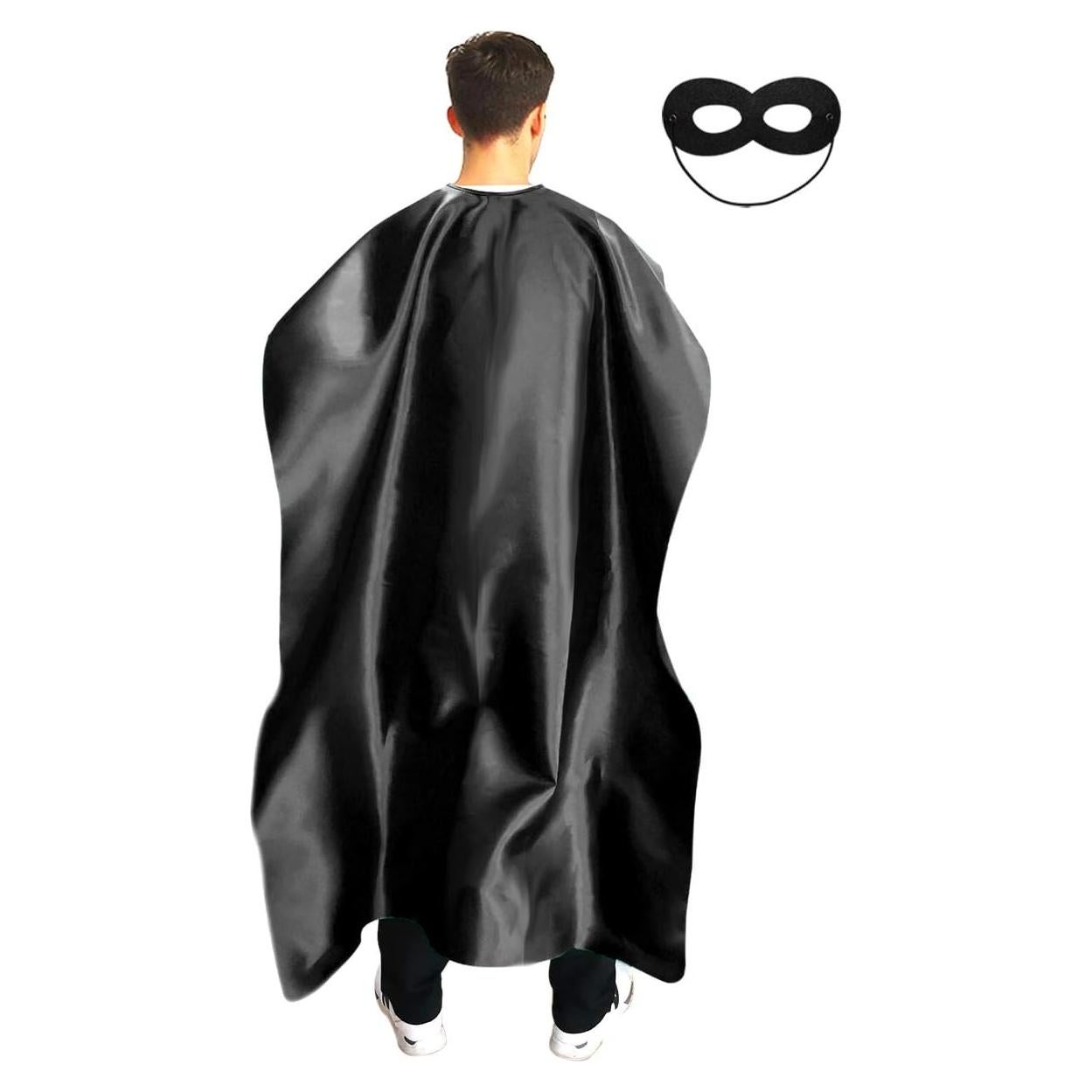 Set Capa y Máscara Superhéroe Adulto ADJOY - Negro